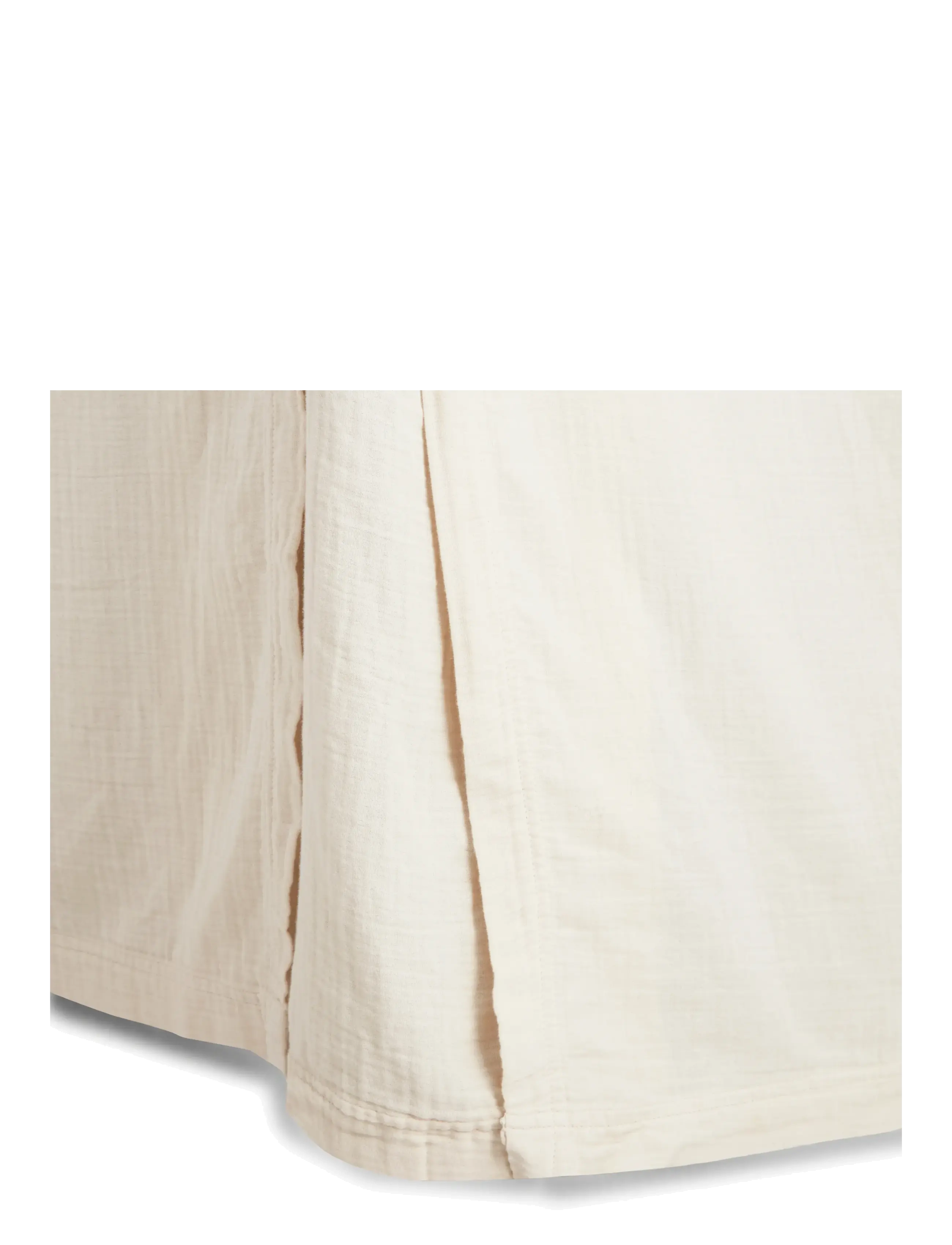 Garbo&Friends Muslin Bed Skirt, Sengeskørt, Creme, Str: 90X200CM