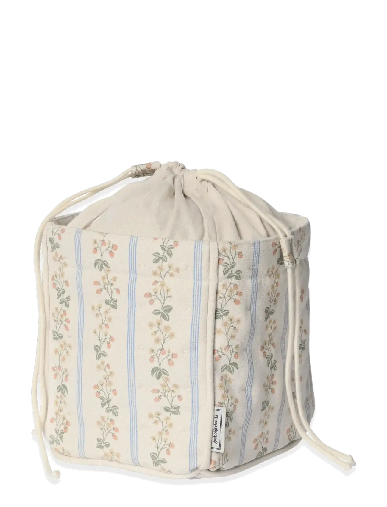 Garbo&Friends Strawberry Garland Storage Basket Small, Opbevaringskurv, Creme, Str: 20X23