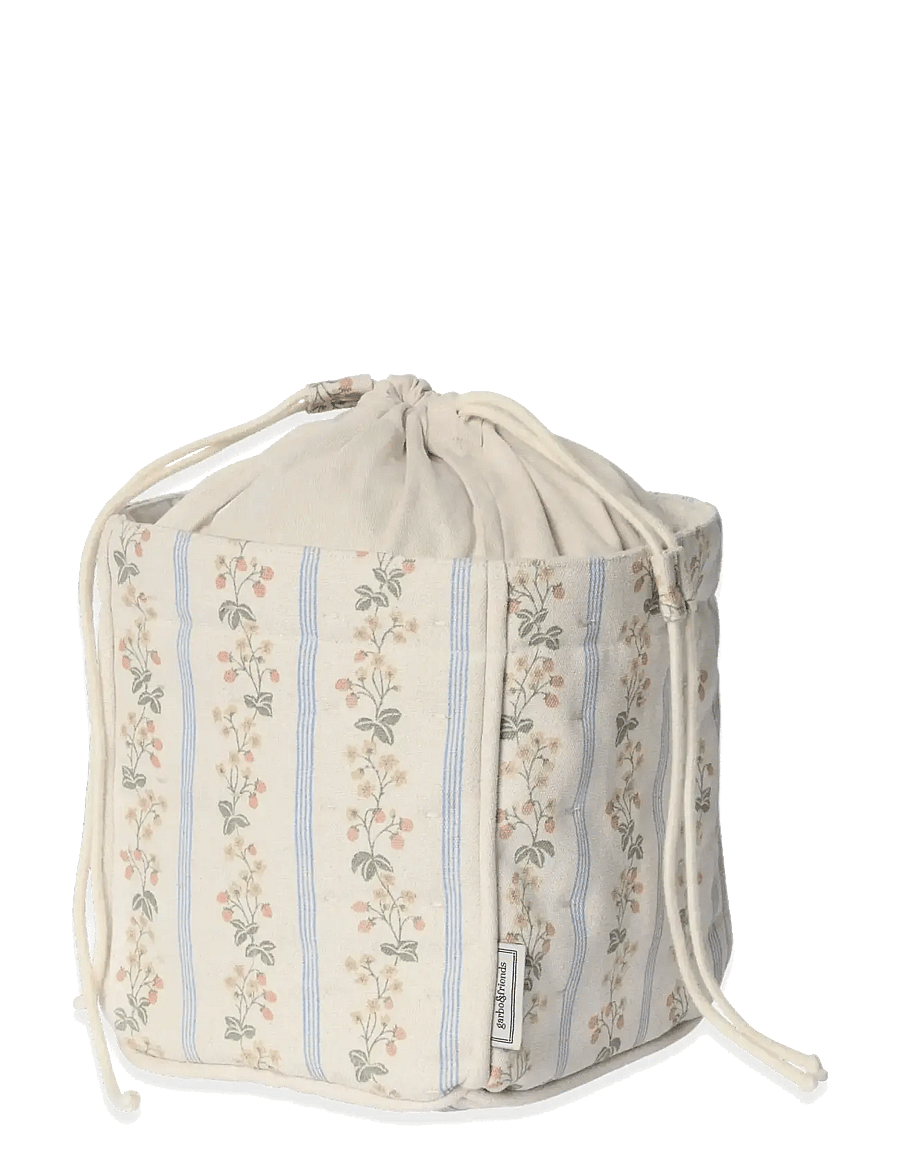 Garbo&Friends - Strawberry Garland Storage Basket Small - opbevaringskurve - strawberry garland - 1