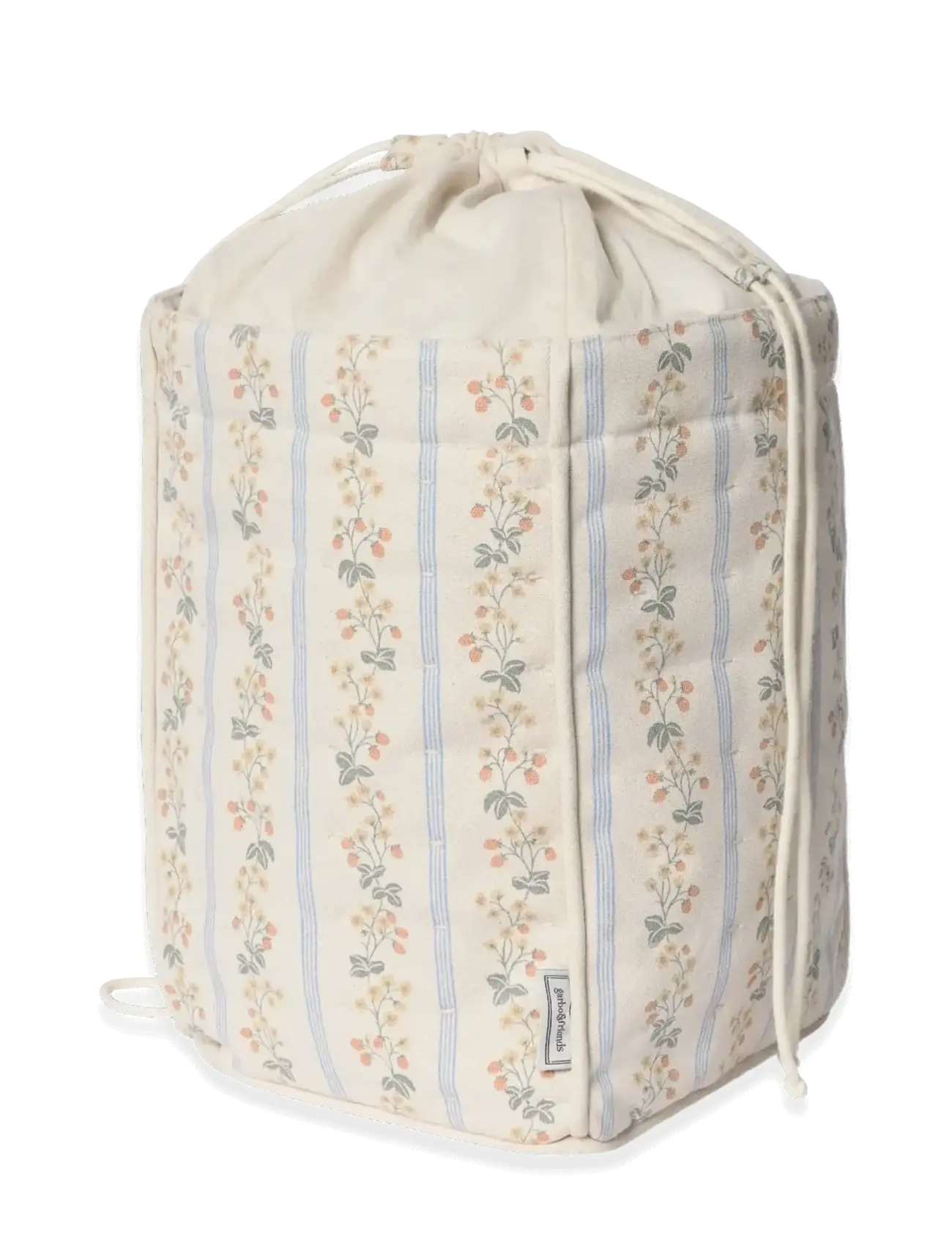 Garbo&Friends Strawberry Garland Storage Basket Medium, Opbevaringskurv, Creme, Str: 24X35