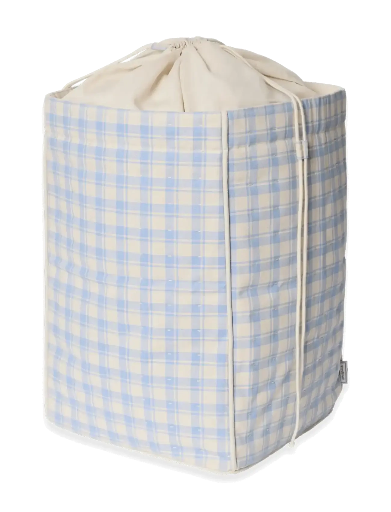 Garbo&Friends Plaid Sky Blue Storage Basket Large, Opbevaringskurv, Blå, Str: 35X56