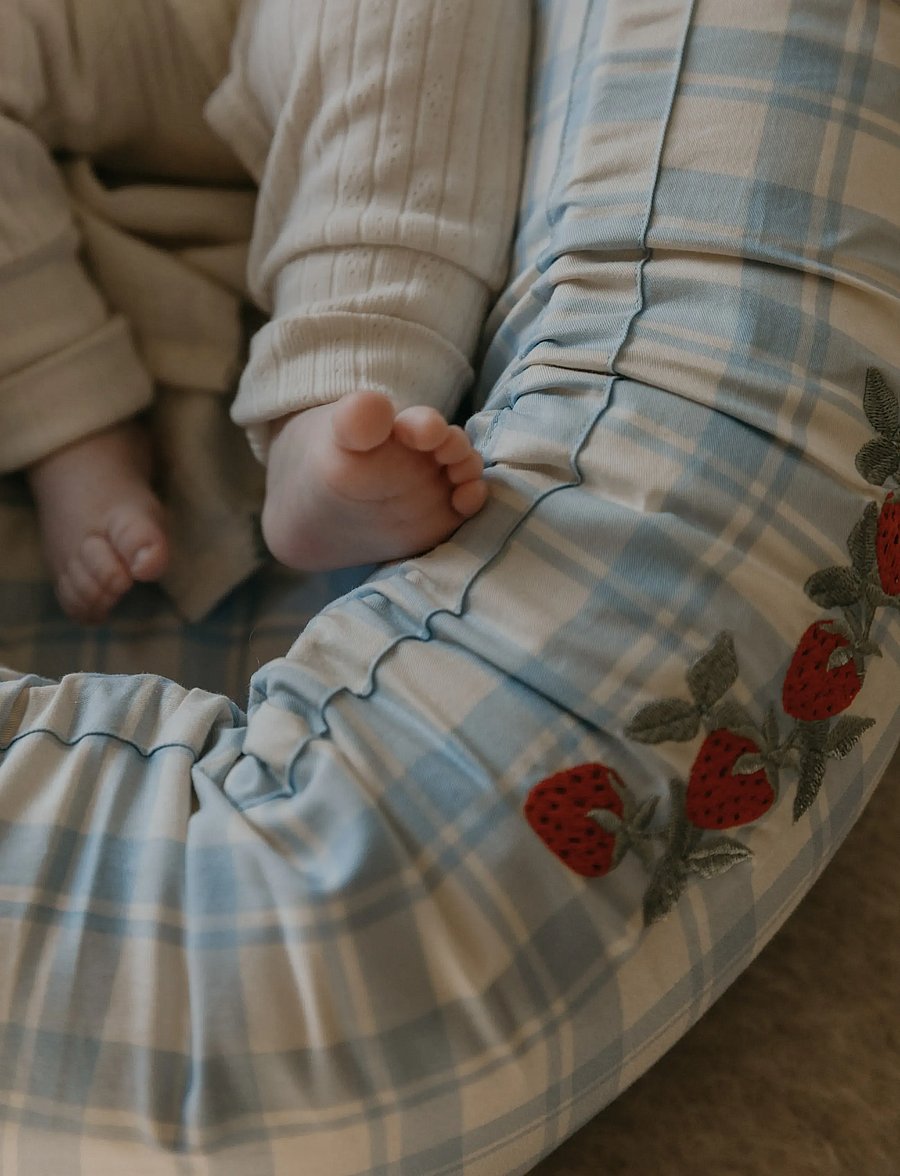 Garbo&Friends - Baby Nest, 43x87x16 cm, Plaid Sky Blue - babynest - plaid sky blue - 3