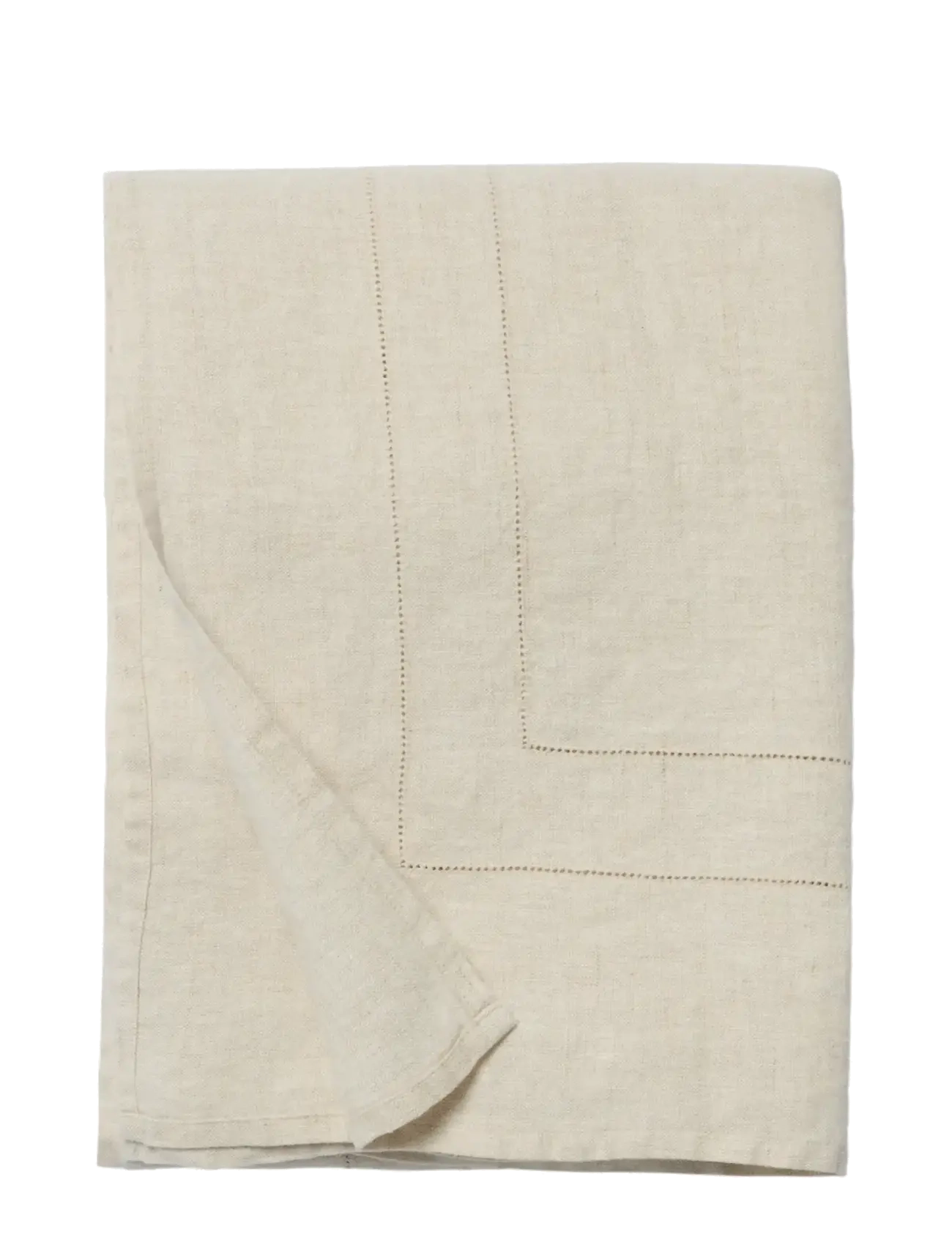 Garbo&Friends Linen Hemstitched Linen Bedspread 280X280Cm, Sengetæppe, Beige, Str: 280X280CM