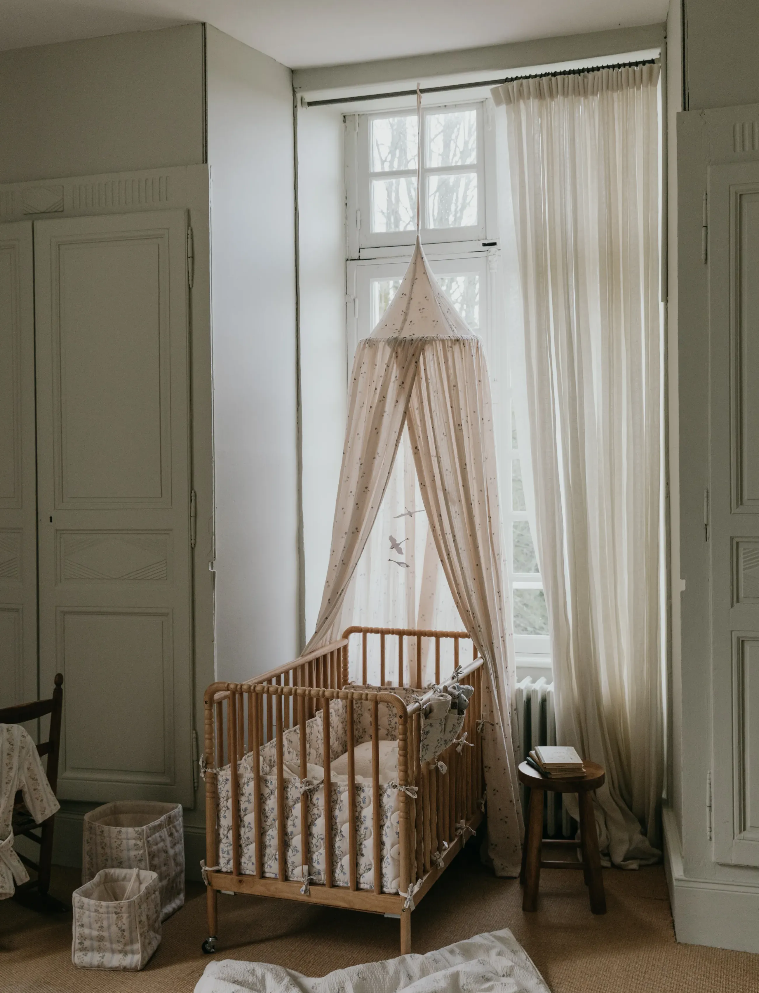 Garbo&Friends Viola Muslin Bed Canopy, 250 x 250, Sleep Time, Creme - Kinder