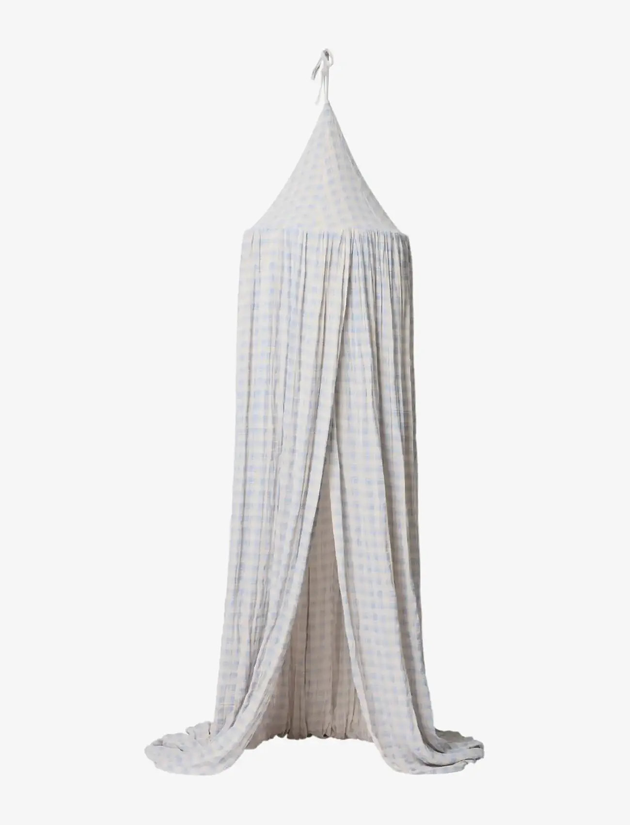 Garbo&Friends - Plaid Sky Blue  Muslin Bed Canopy - baldahhiinid - plaid sky blue - 1
