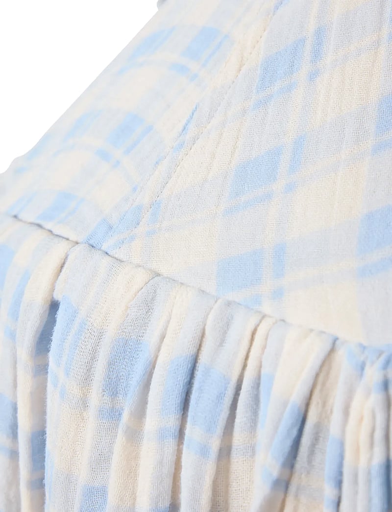 Garbo&Friends - Plaid Sky Blue Muslin Bed Canopy - baldahhiinid - plaid sky blue - 3
