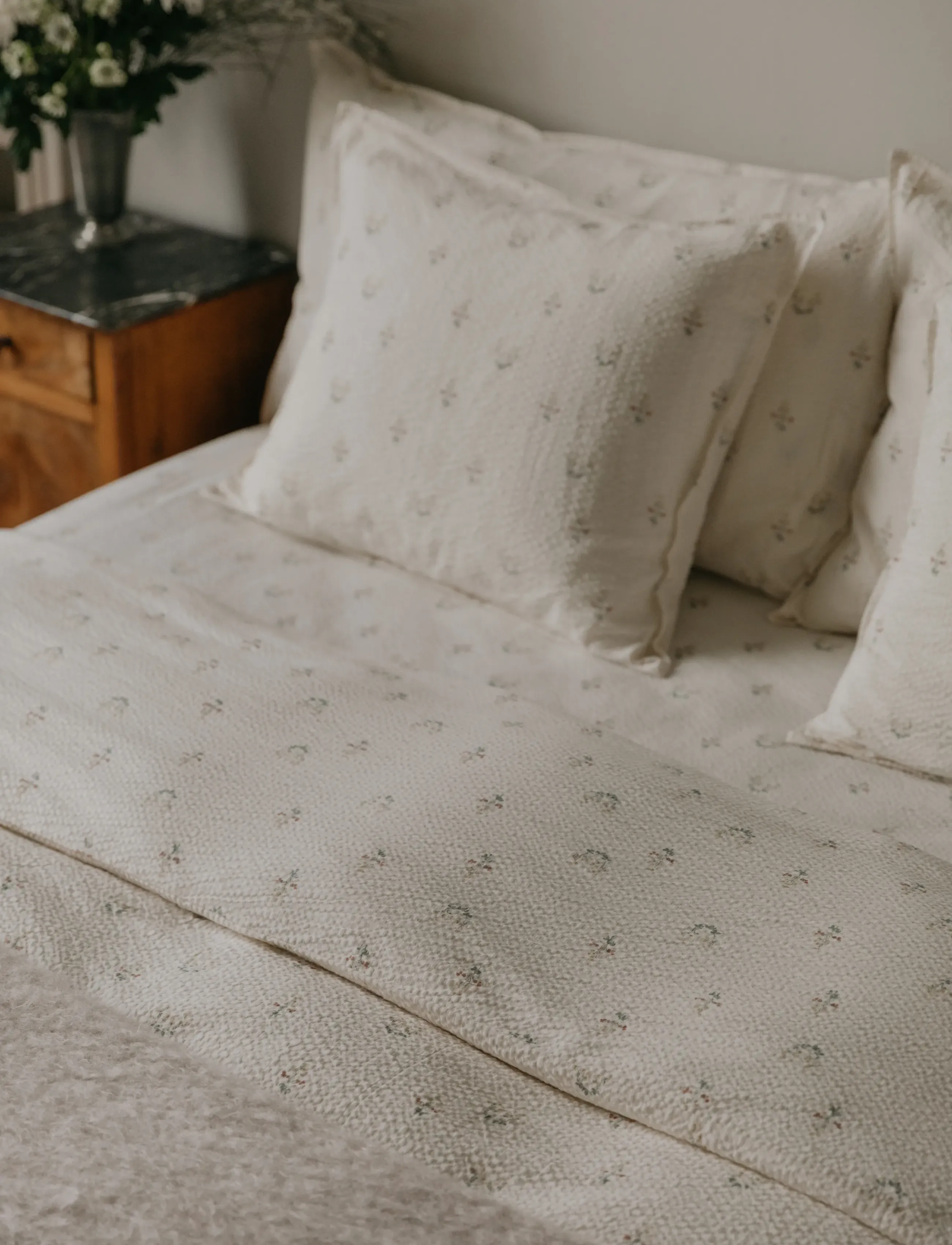 Garbo&Friends - Seersucker Duvet Cover Single, 140x200 cm, La Fraise - dynebetræk - la fraise - 2