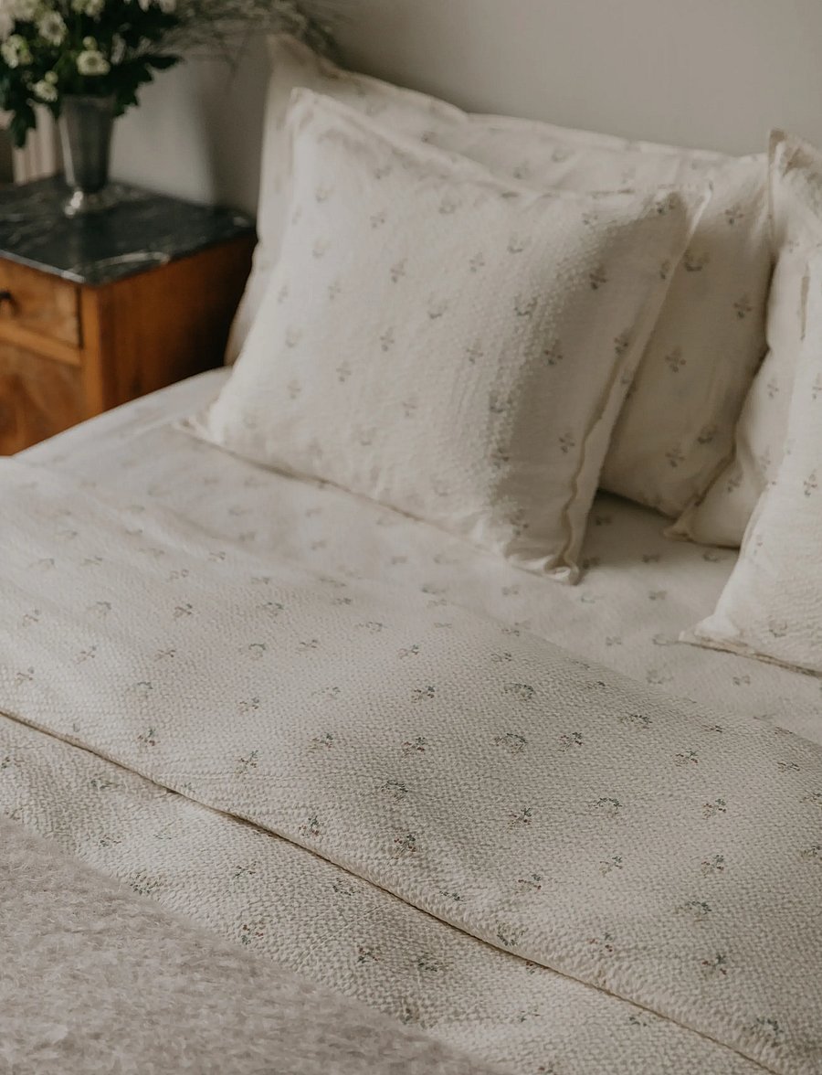 Garbo&Friends - Seersucker Duvet Cover Single, 140x200 cm, La Fraise - dynebetræk - la fraise - 2