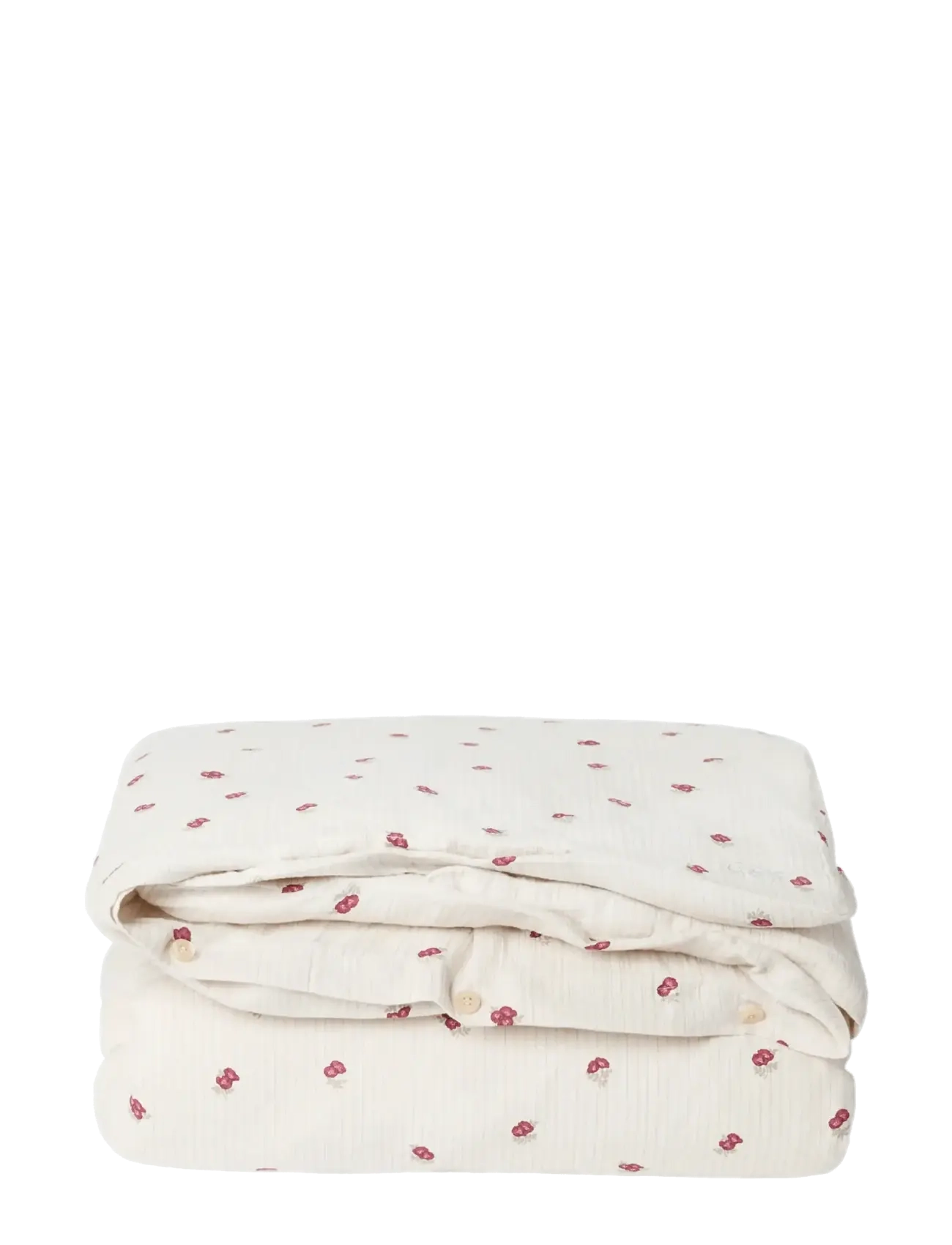 Garbo&Friends Rosehip Muslin Duvet Cover Double - Bettbezüge - BURGHUNDY / white