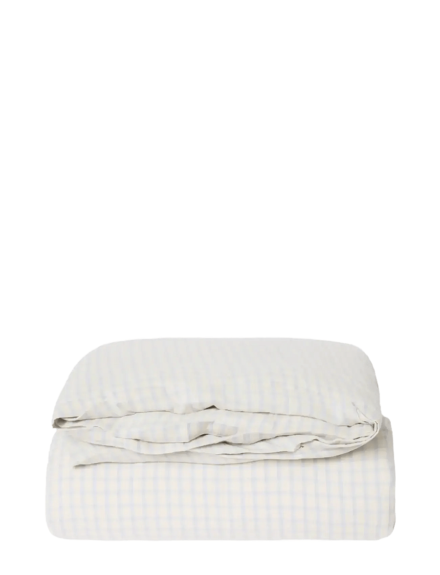 Garbo&Friends - Muslin Duvet Cover Single, 140x200 cm, Gingham Sky blue - bettbezüge - gingham sky blue - 2