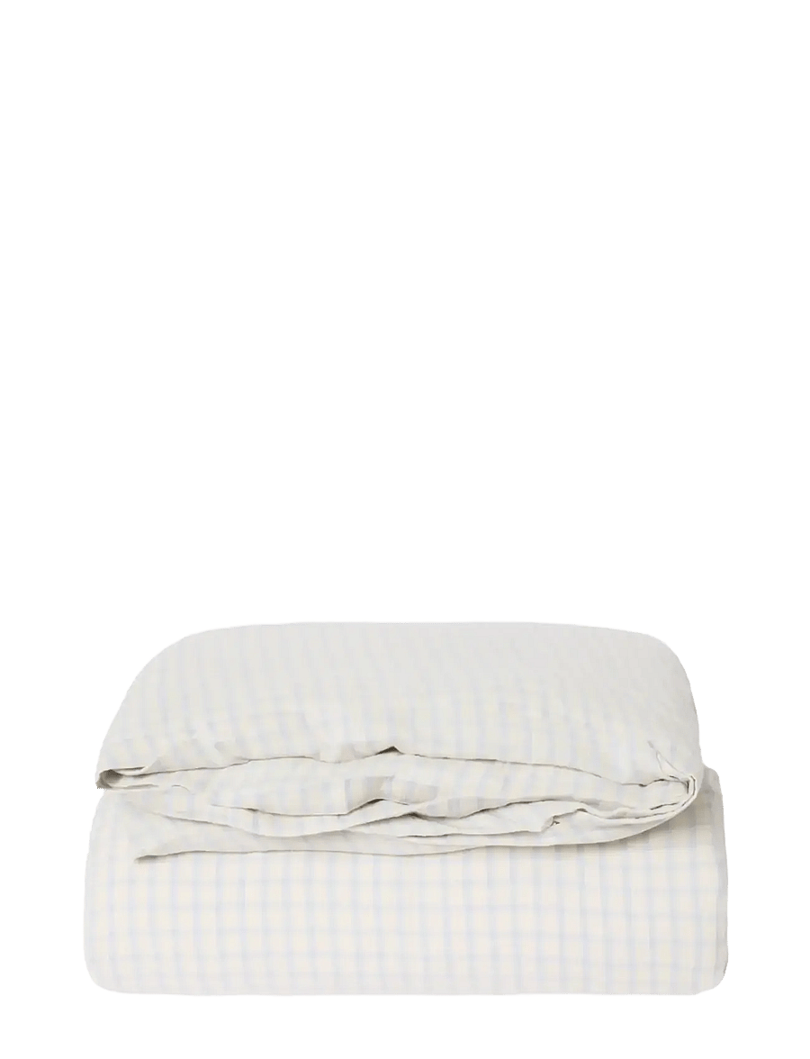 Garbo&Friends - Muslin Duvet Cover Single, 150x210 cm, Gingham Sky blue - tekikotid - gingham sky blue - 2