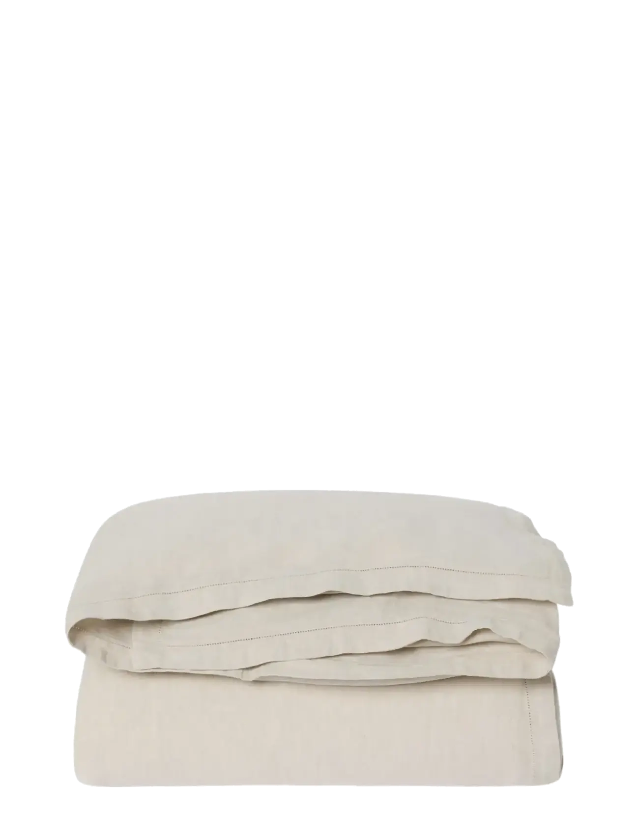 Garbo&Friends Linen Hemstitched Linen Duvet Cover Single 150X210 Cm, Duvet Covers, Beige, Str: 140X200CM