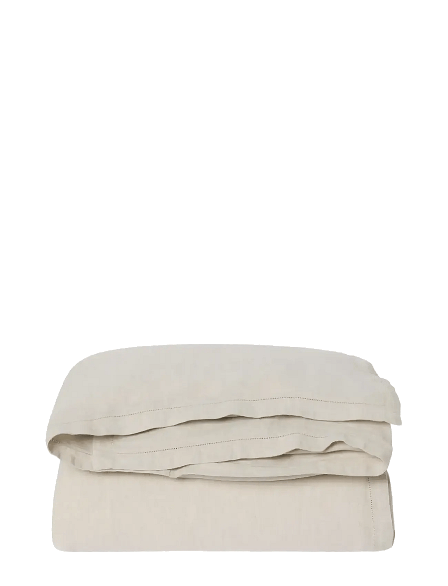 Garbo&Friends - Linen Hemstitched Linen Duvet Cover Single 150x210 cm - housses de couette - linen - 1