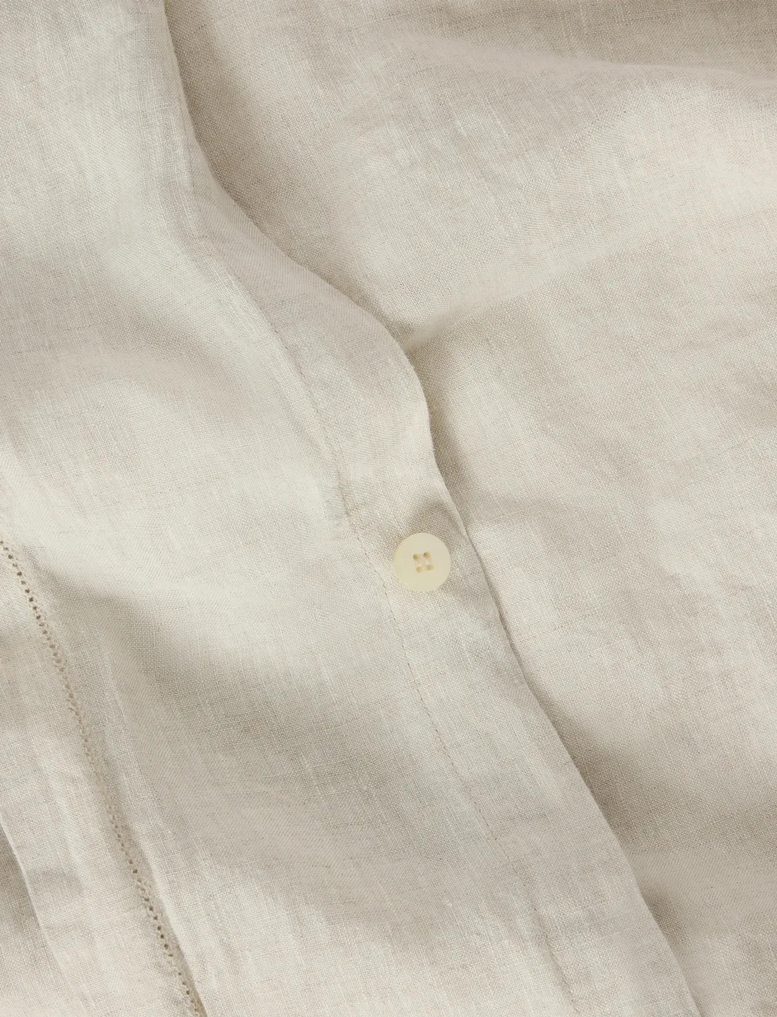 Garbo&Friends - Linen Hemstitched Linen Duvet Cover Single 150x210 cm - housses de couette - linen - 4