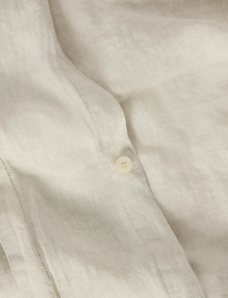 Garbo&Friends - Linen Hemstitched Linen Duvet Cover Single 150x210 cm - housses de couette - linen - 4