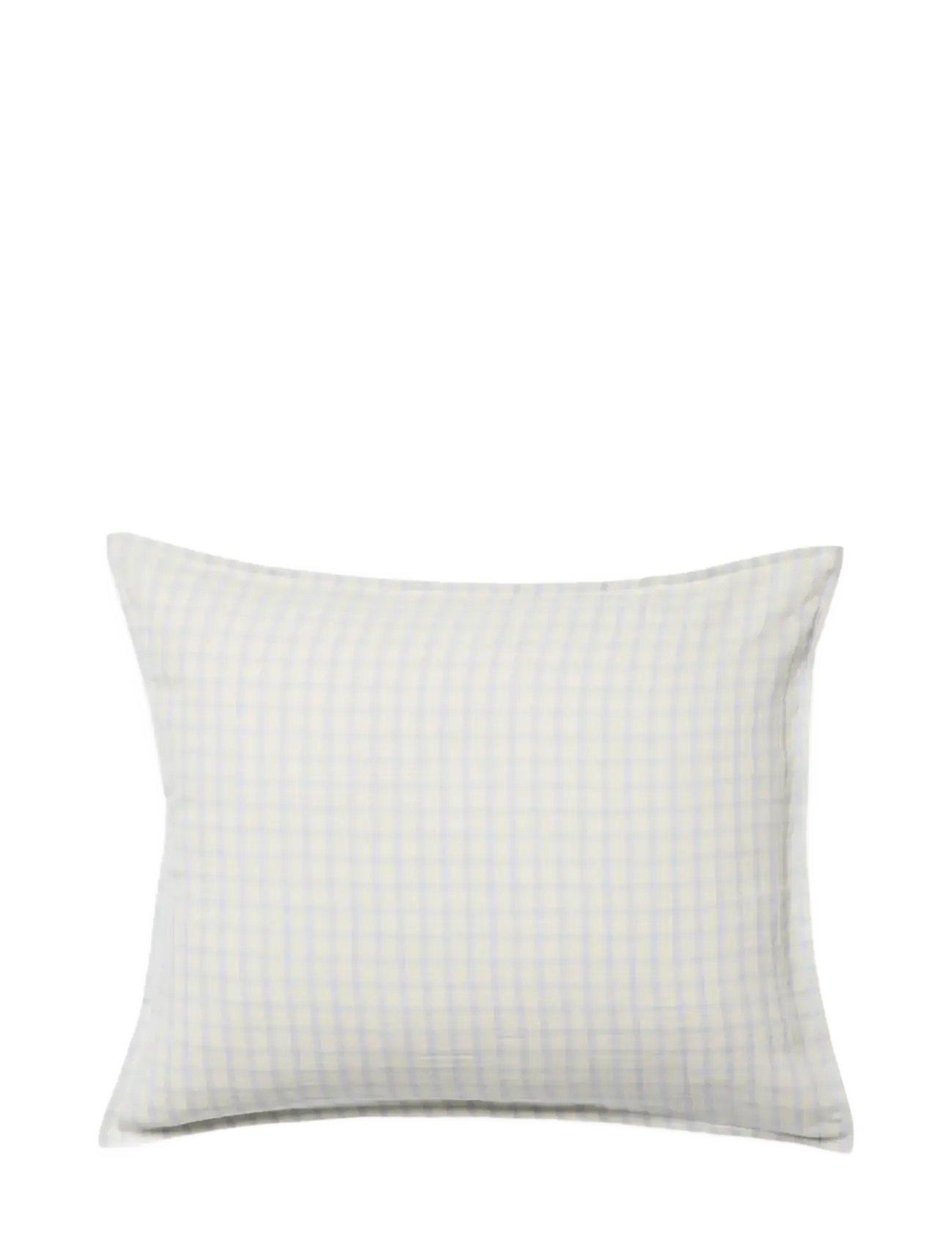 Garbo&Friends Muslin Pillowcase, 50X60 Cm, Gingham Sky Blue, Pudebetræk, Creme, Str: 50X60CM