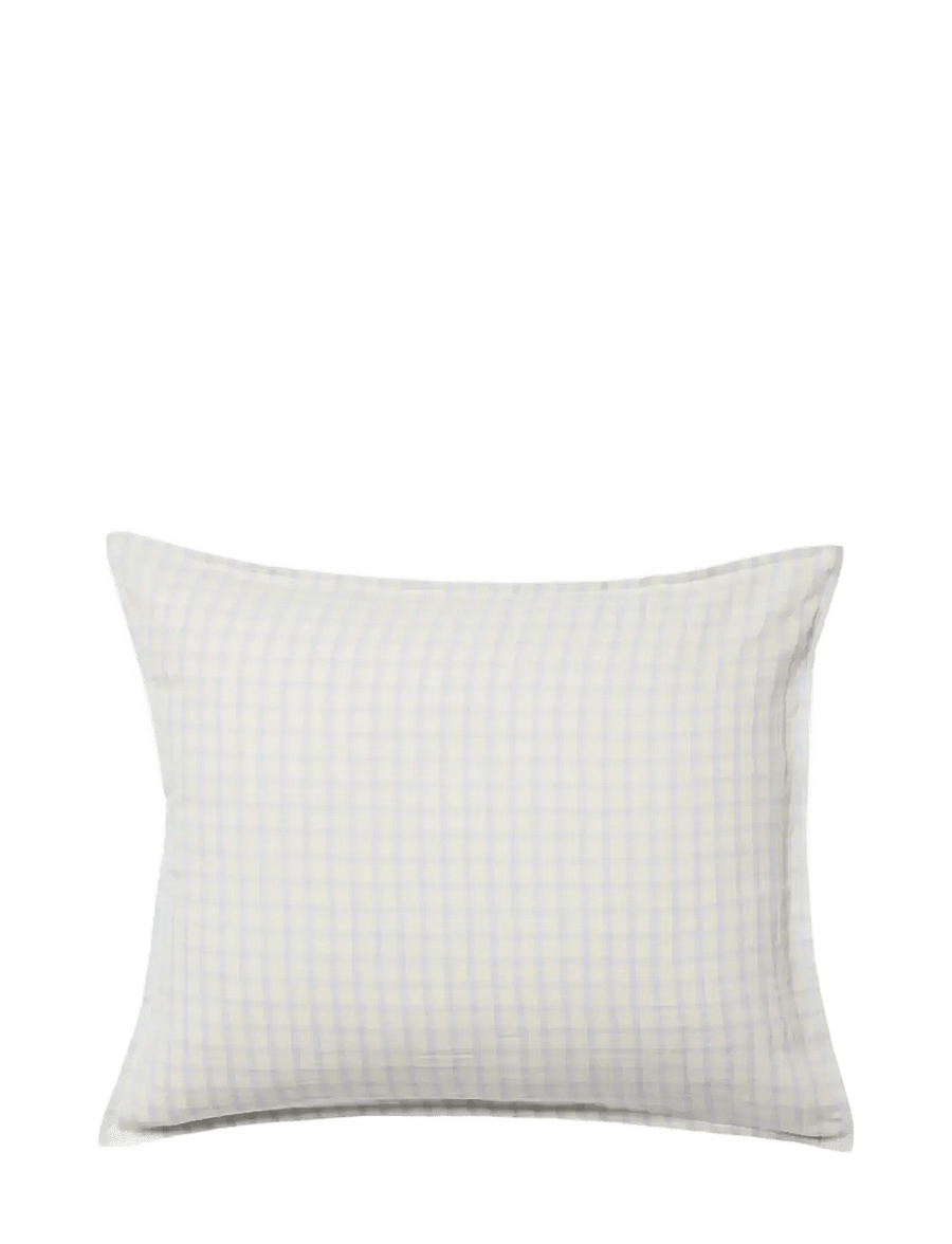 Garbo&Friends - Muslin Pillowcase, 50x60 cm, Gingham Sky blue - kopfkissenbezüge - gingham sky blue - 1