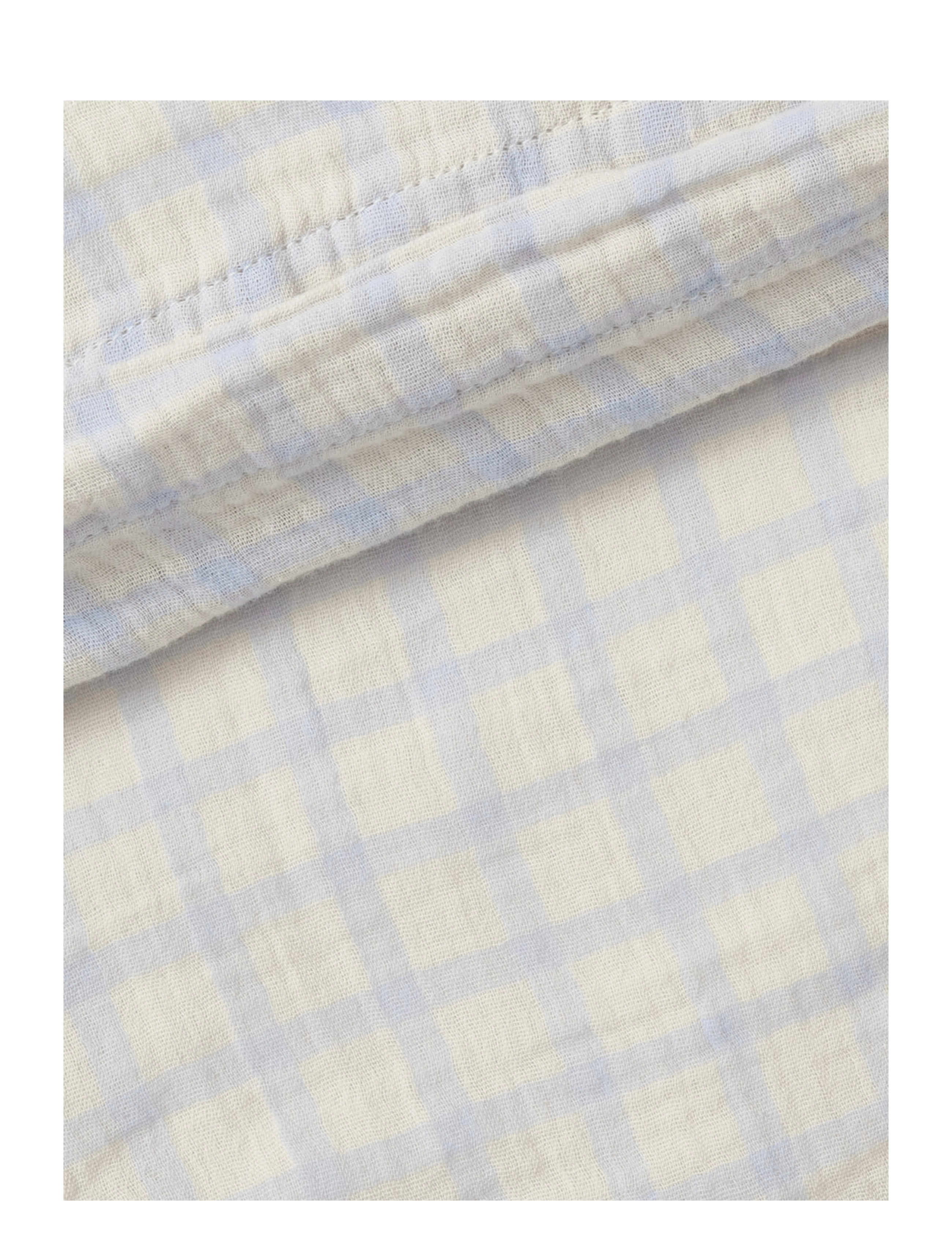 Garbo&Friends - Muslin Pillowcase, 50x60 cm, Gingham Sky blue - kopfkissenbezüge - gingham sky blue - 2