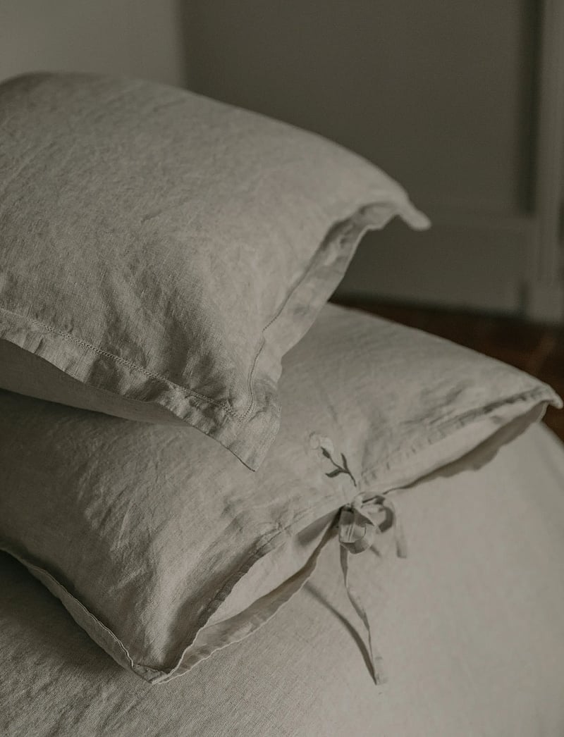 Garbo&Friends - Hemstitched Linen Pillowcase, 50x70 cm, Linen - kopfkissenbezüge - linen - 0