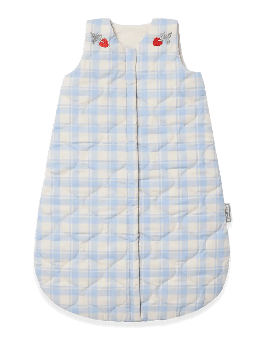 Garbo&Friends - Quilted Sleeping Bag, 0-6 m, Plaid Sky Blue - baby-schlafsäcke - plaid sky blue - 1