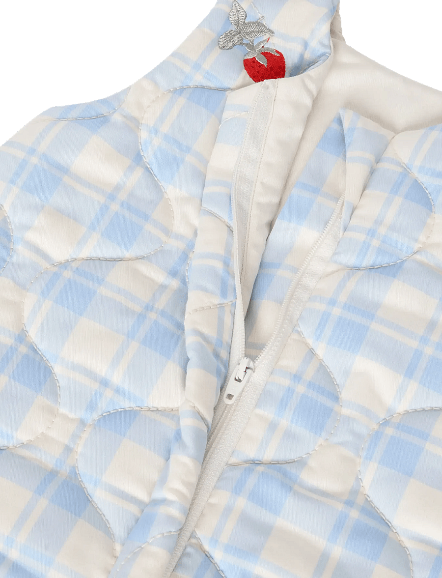 Garbo&Friends - Quilted Sleeping Bag, 0-6 m, Plaid Sky Blue - baby-schlafsäcke - plaid sky blue - 3