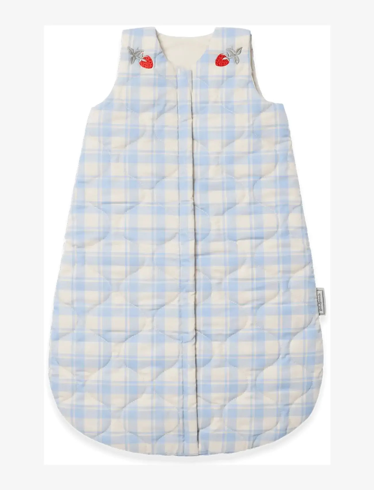 Garbo&Friends - Plaid Sky Blue  Quilted Sleeping Bag - baby-schlafsäcke - plaid sky blue - 1