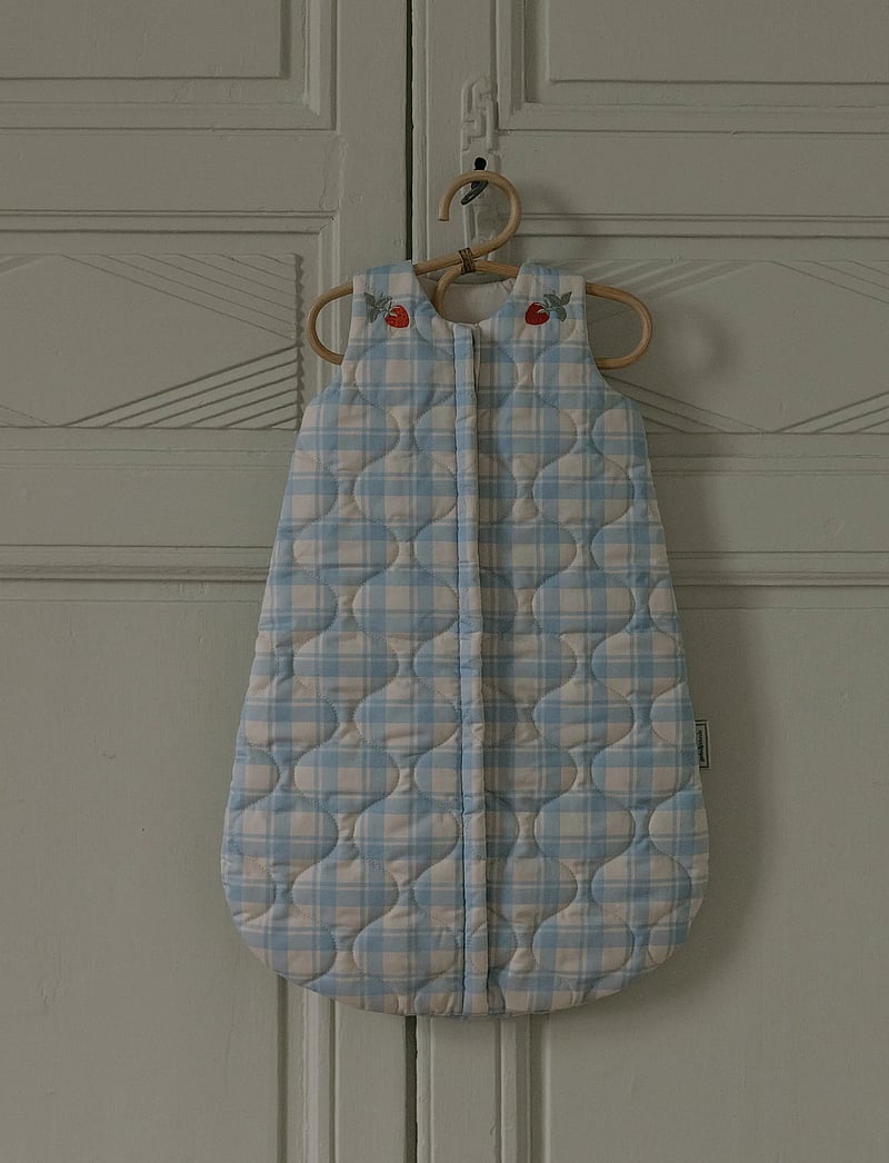 Garbo&Friends - Plaid Sky Blue Quilted Sleeping Bag - baby-schlafsäcke - plaid sky blue - 0