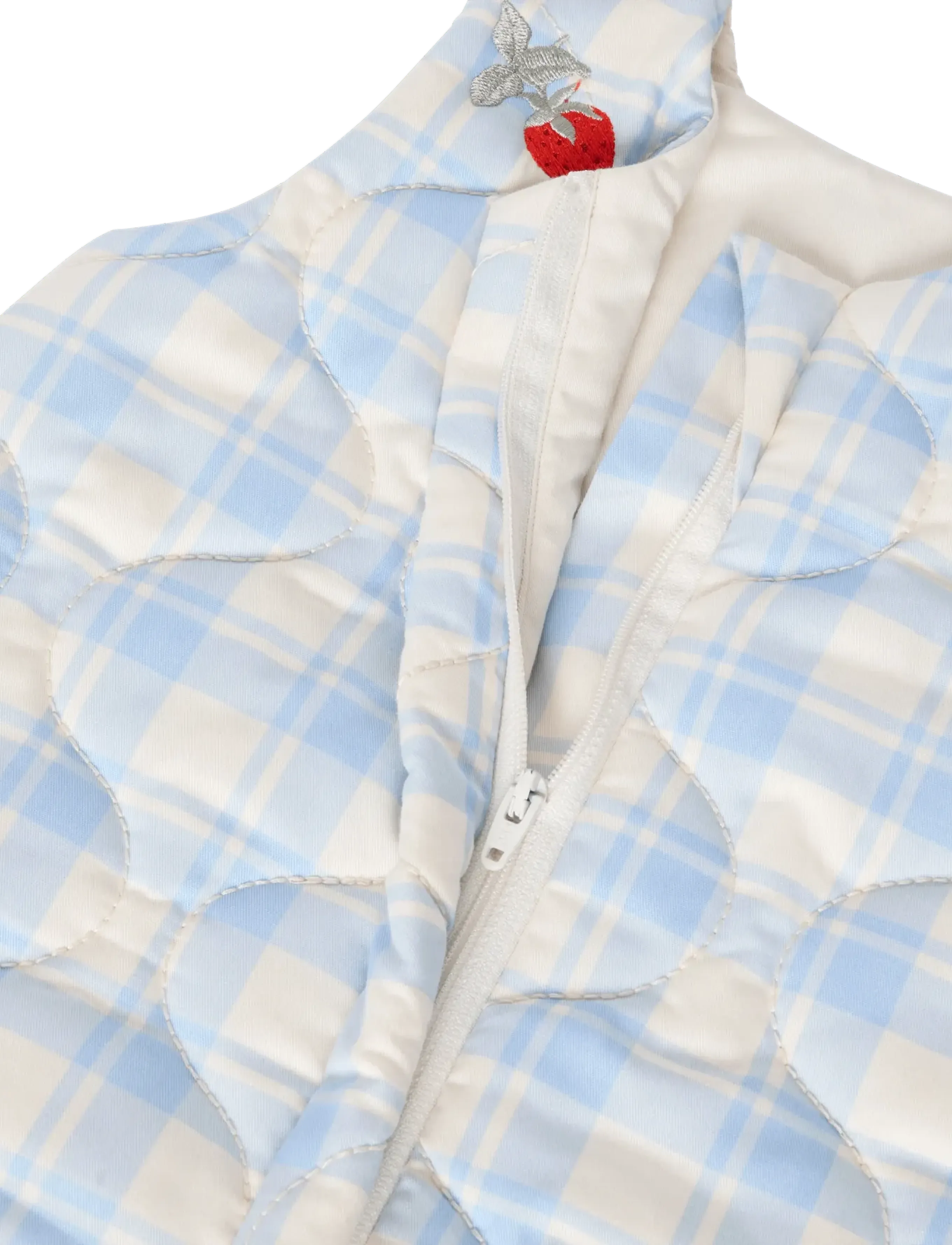Garbo&Friends - Plaid Sky Blue  Quilted Sleeping Bag - babysoveposer - plaid sky blue - 3