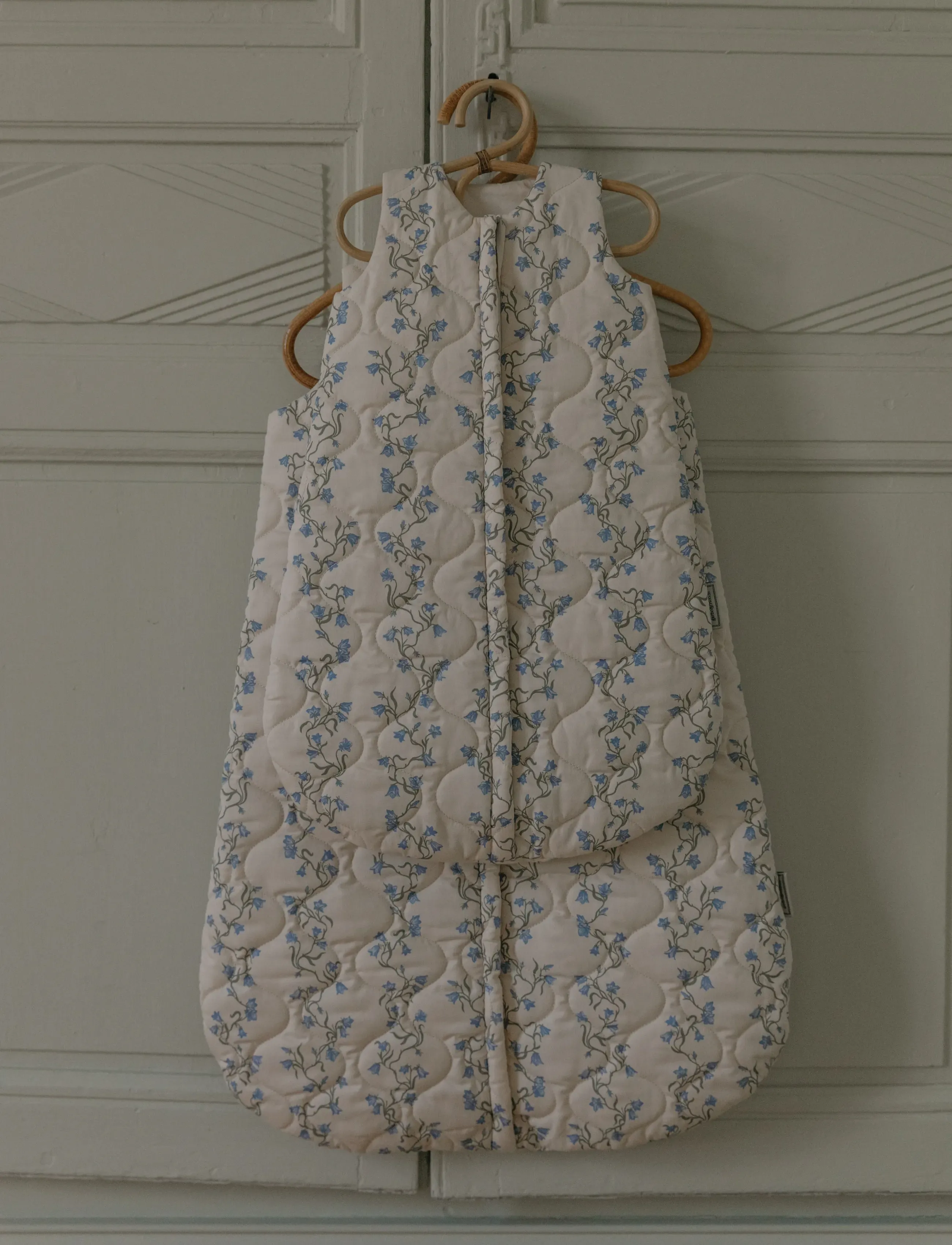 Garbo&Friends Quilted Sleeping Bag, 0-6 M, Bell Flower, 140X200, Baby Sleep, Creme - Bags, Kinder