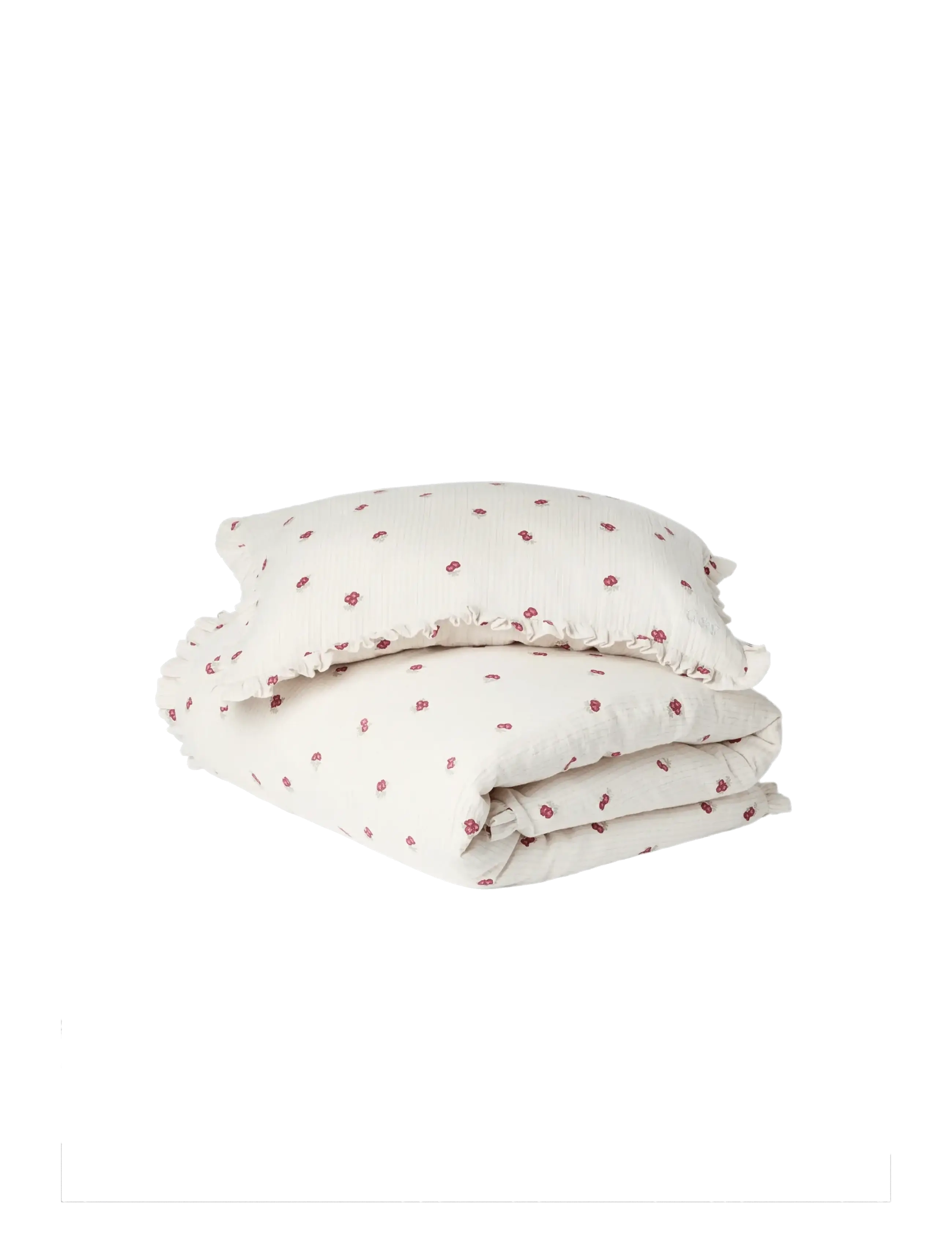 Garbo&Friends Rosehip Muslin Bed Set Junior Rosehip - Neuheiten - ROSEHIP / white
