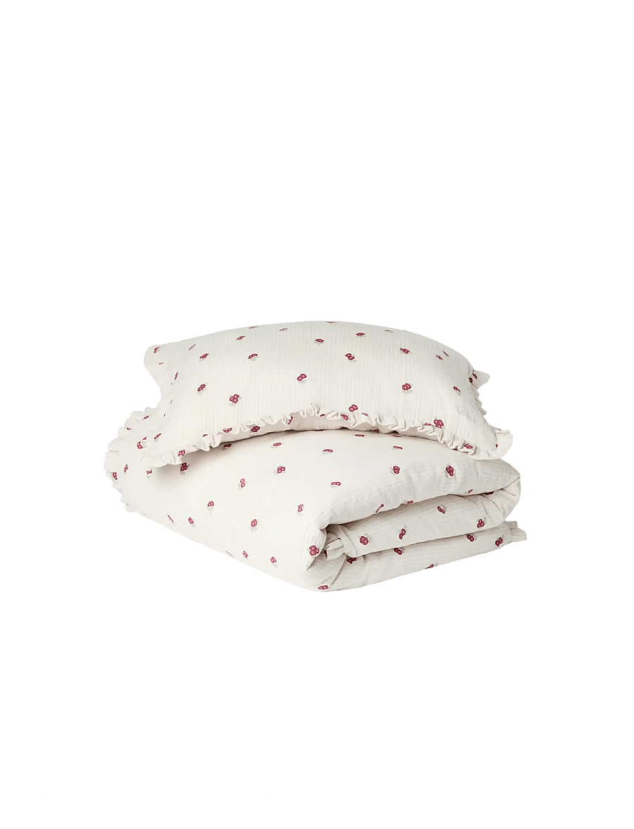 Garbo&Friends - Rosehip Muslin Bed Set Junior Rosehip - bettwäsche-set - rosehip - 1