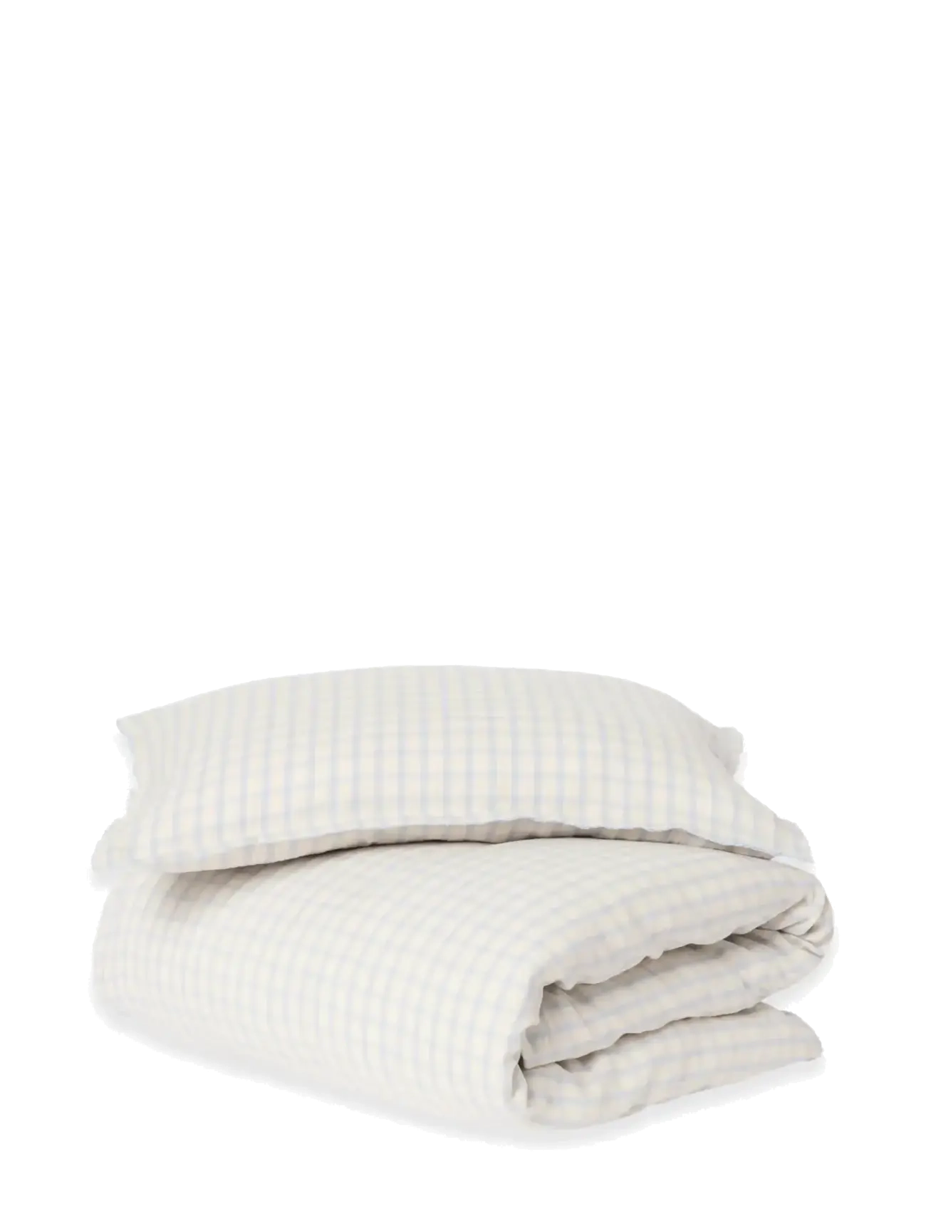 Garbo&Friends Muslin Bed Set Junior, 100x140/ 40x45 cm, Gingham Sky blue - Kids home - GINGHAM SKY BLUE / blue