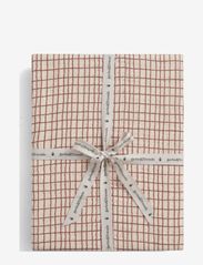 Garbo&Friends - Muslin Fitted Sheet Single - bed sheets - checks rust - 1