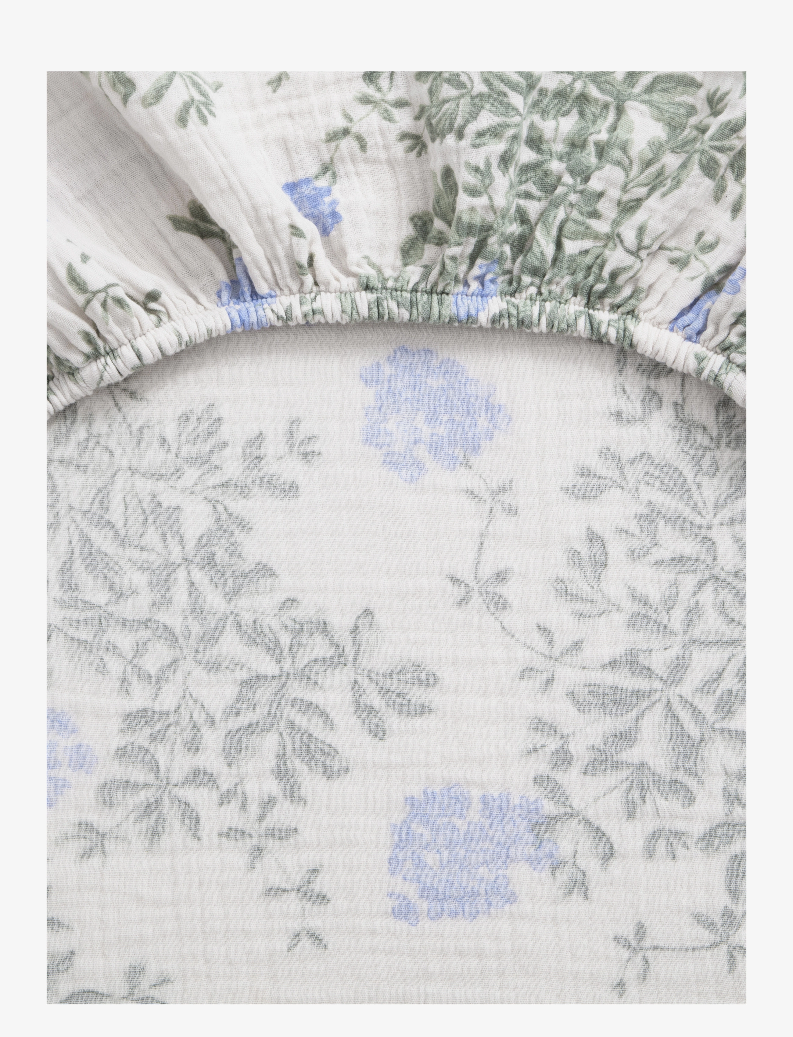 Garbo&Friends - Muslin Fitted Sheet Single - lagner - plumbago - 1