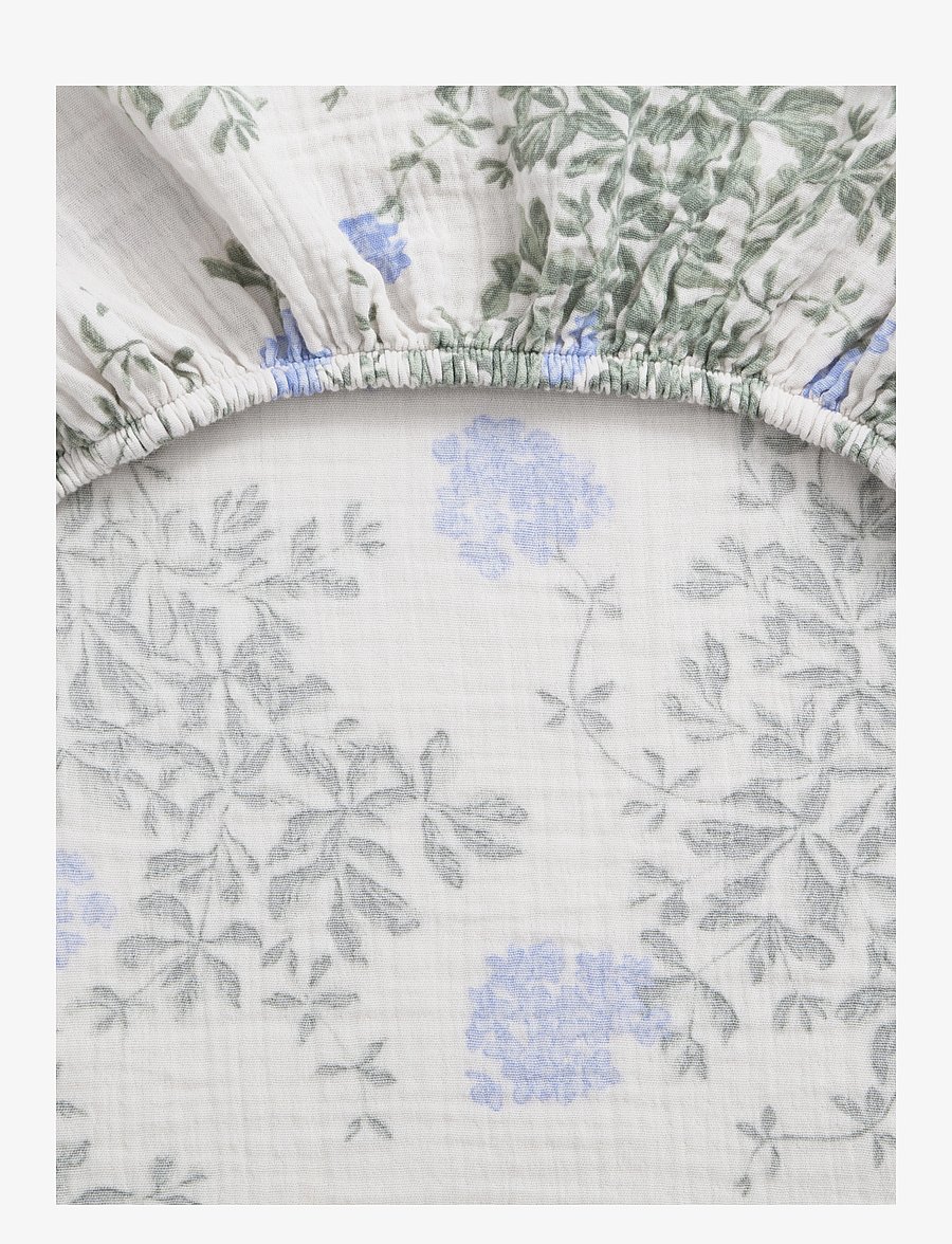 Garbo&Friends - Muslin Fitted Sheet Single - lagner - plumbago - 1