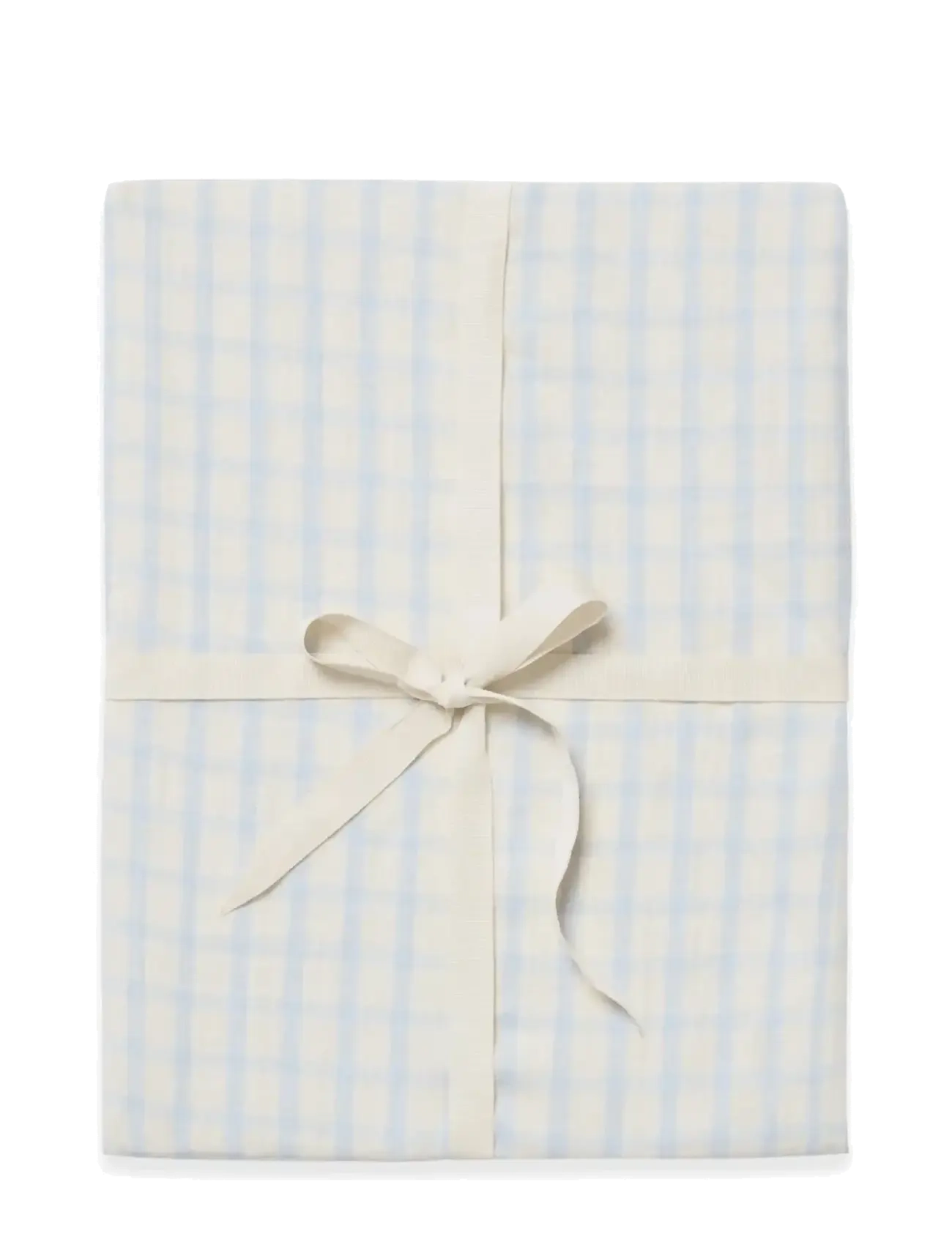 Garbo&Friends Muslin Fitted Sheet Single, 90X200 Cm, Gingham Sky Blue, Bed Lagen, Blå, Str: 140X200