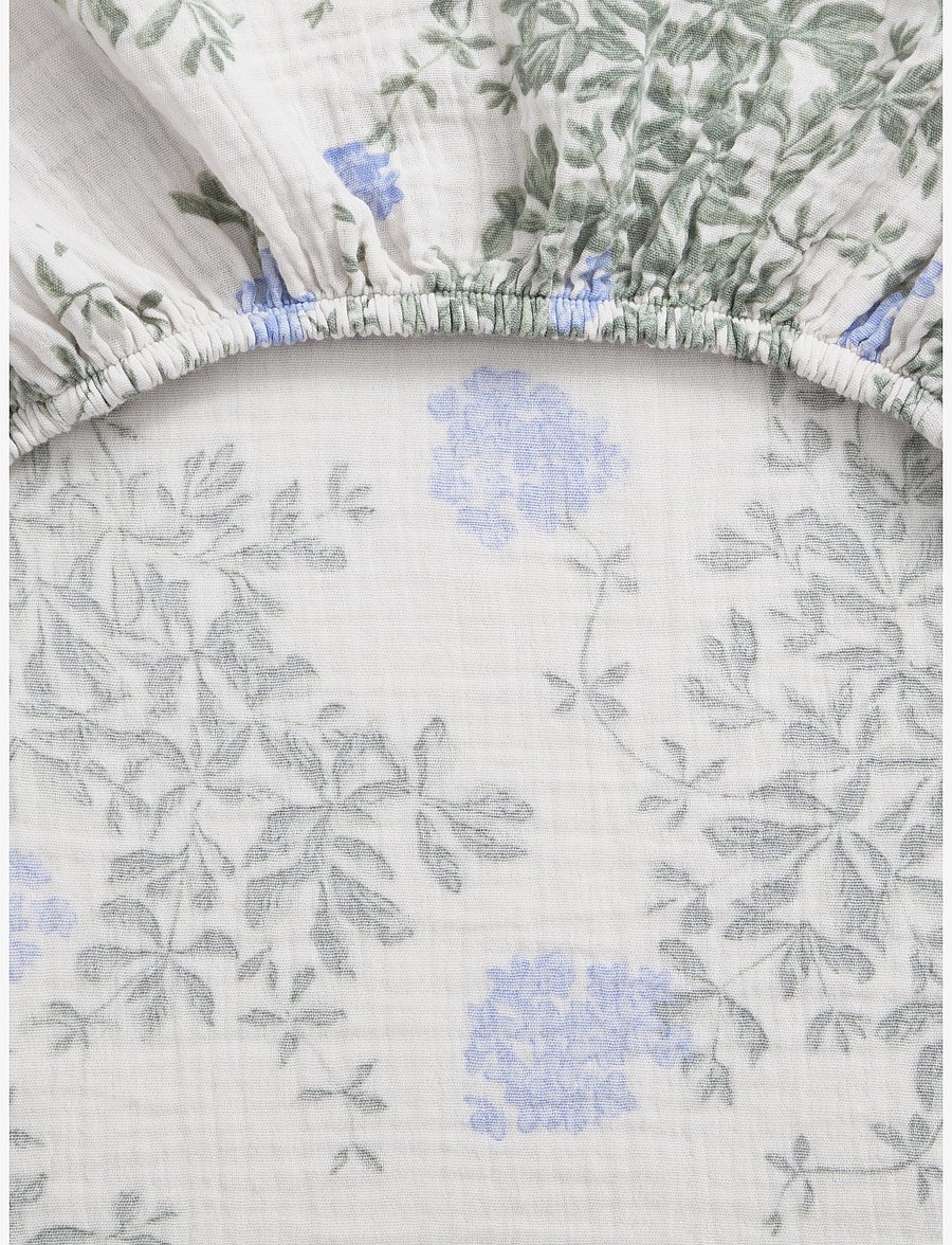 Garbo&Friends - Muslin Fitted Sheet Double - dopasowane prześcieradła - plumbago - 1