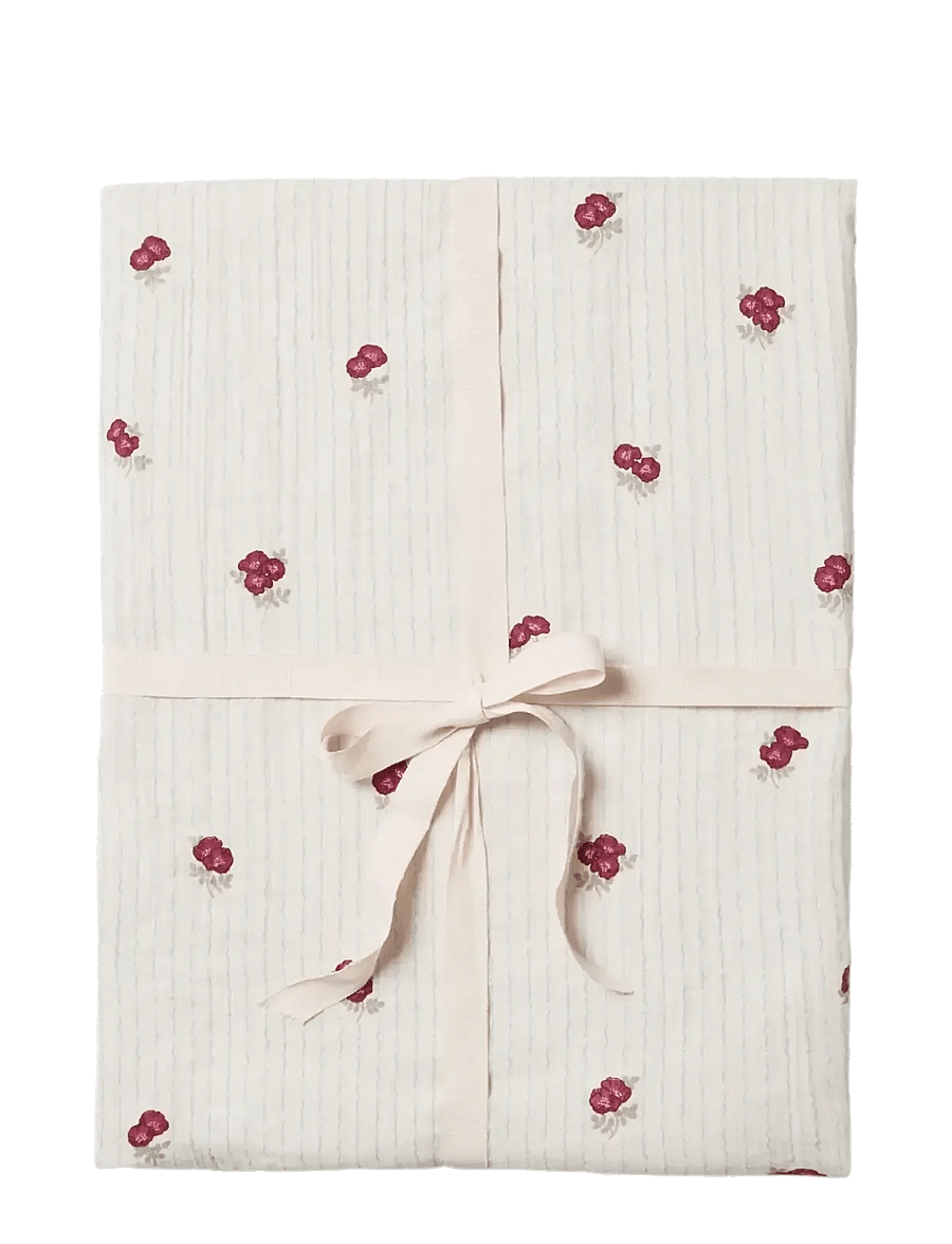Garbo&Friends - Rosehip Muslin Fitted Sheet Double - formsyet lagen - burghundy - 0