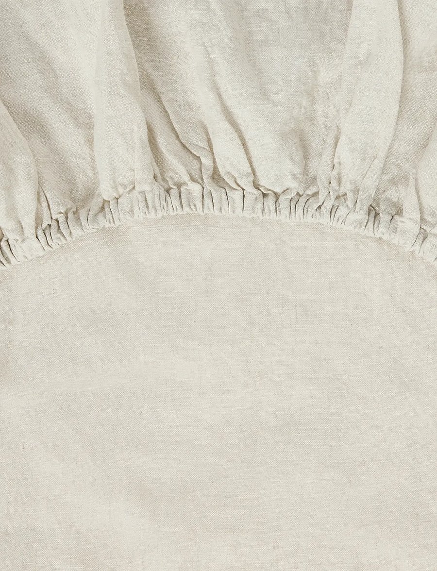 Garbo&Friends - Linen Linen Fitted Sheet Double 140x200x30 - tõmmatavad linad - linen - 4