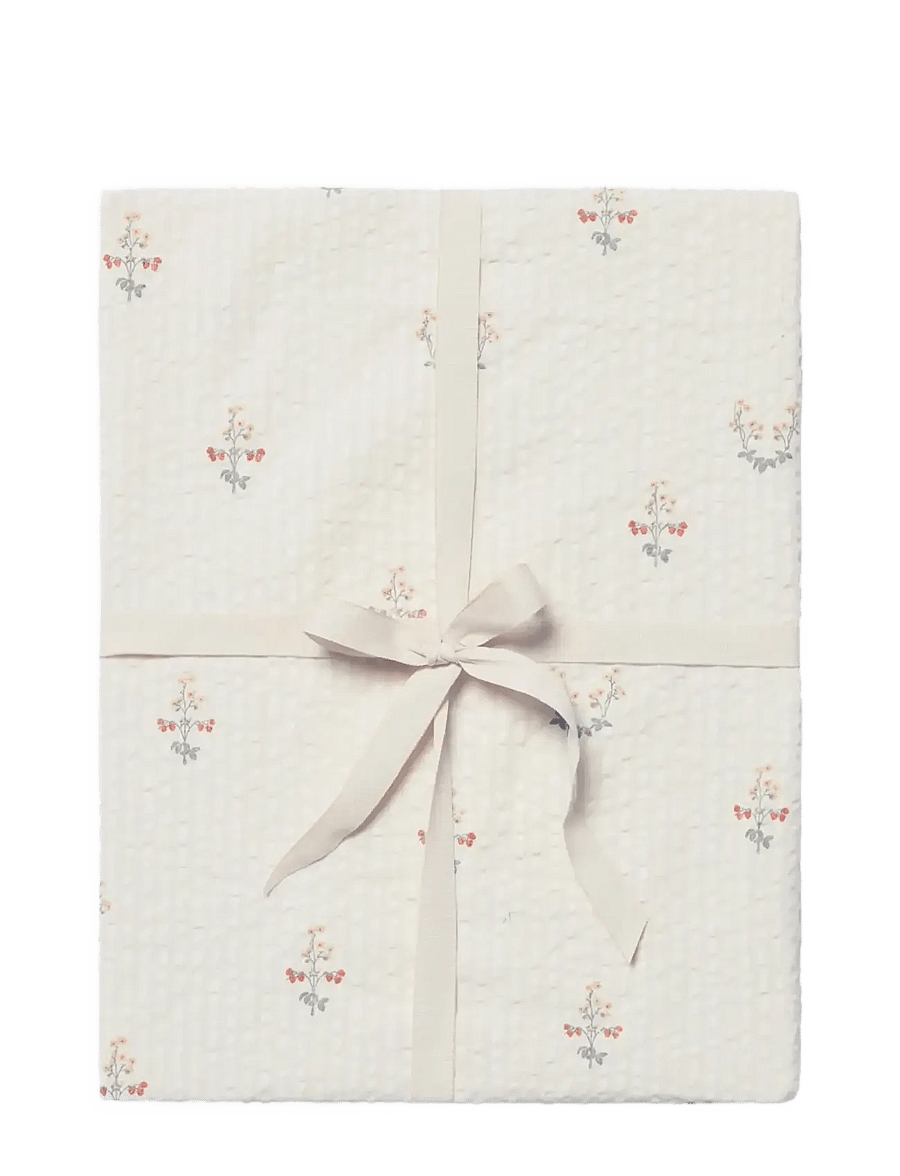Garbo&Friends - Seersucker Fitted Sheet Junior, 70x140x20 cm, La Fraise - lakan - la fraise - 1