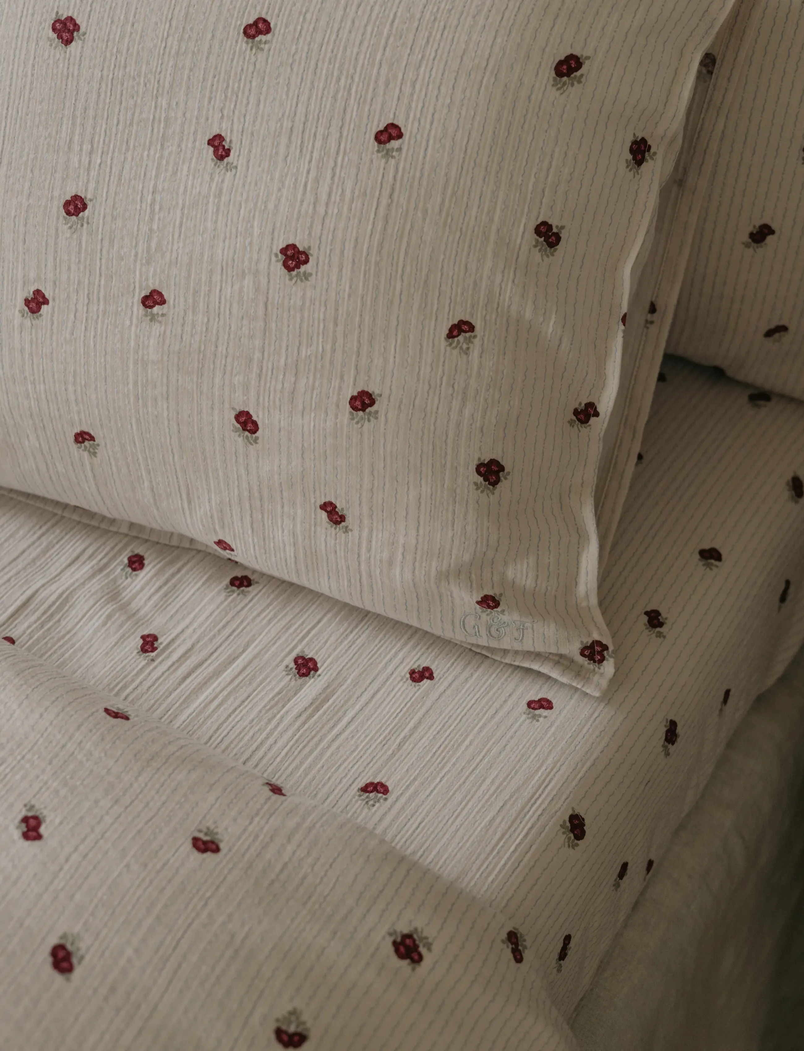 Garbo&Friends - Rosehip Muslin Fitted Sheet Junior Rosehip - bettlaken - rosehip - 3