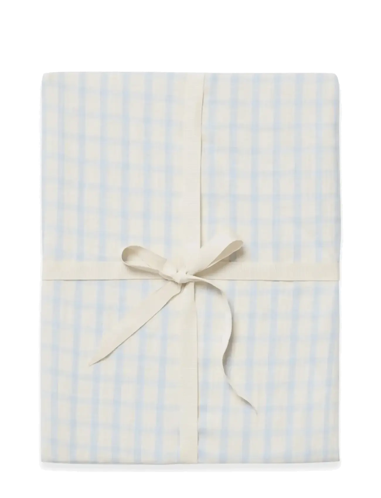 Garbo&Friends Muslin Fitted Sheet Junior, 70x140x20 cm, Gingham Sky blue - Kids home - GINGHAM SKY BLUE / blue