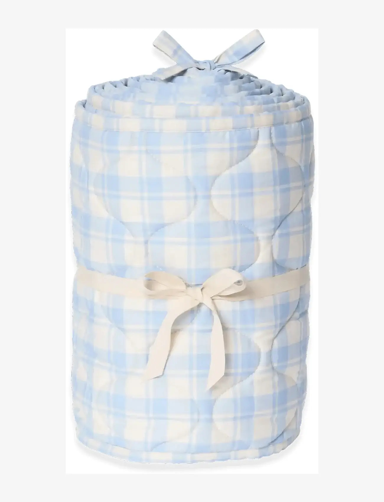 Garbo&Friends - Plaid Sky Blue  Quilted Crib Bumper - voodipehmendused - plaid sky blue - 1