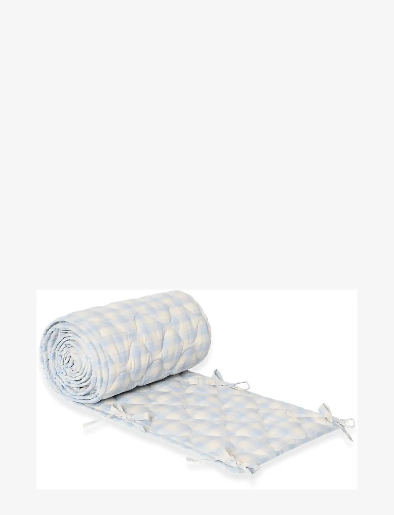 Garbo&Friends - Plaid Sky Blue  Quilted Crib Bumper - voodipehmendused - plaid sky blue - 2