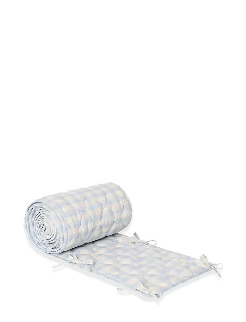 Garbo&Friends - Plaid Sky Blue Quilted Crib Bumper - voodipehmendused - plaid sky blue - 2