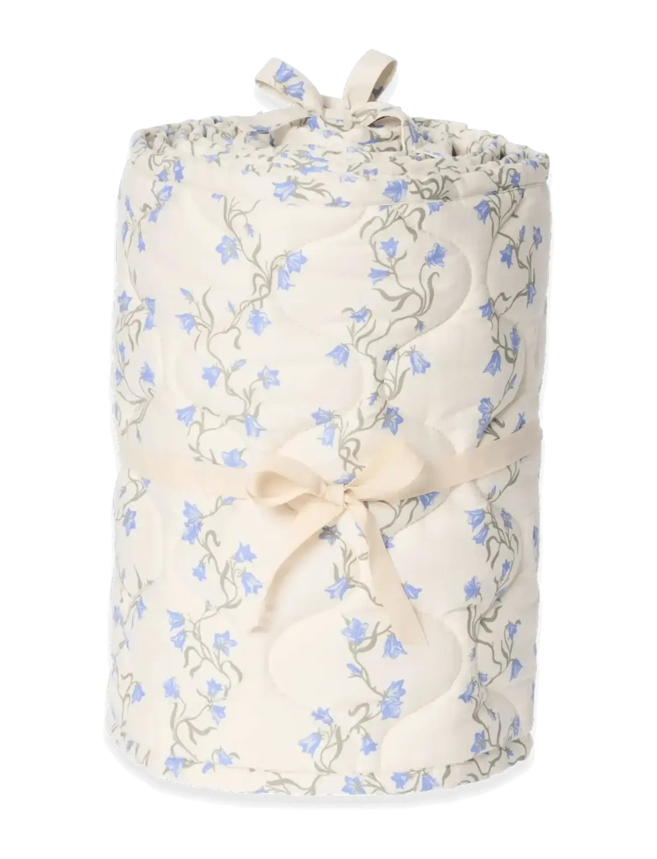 Garbo&Friends Bell Flower Quilted Crib Bumper - Babyprodukte - BELL FLOWER / cream