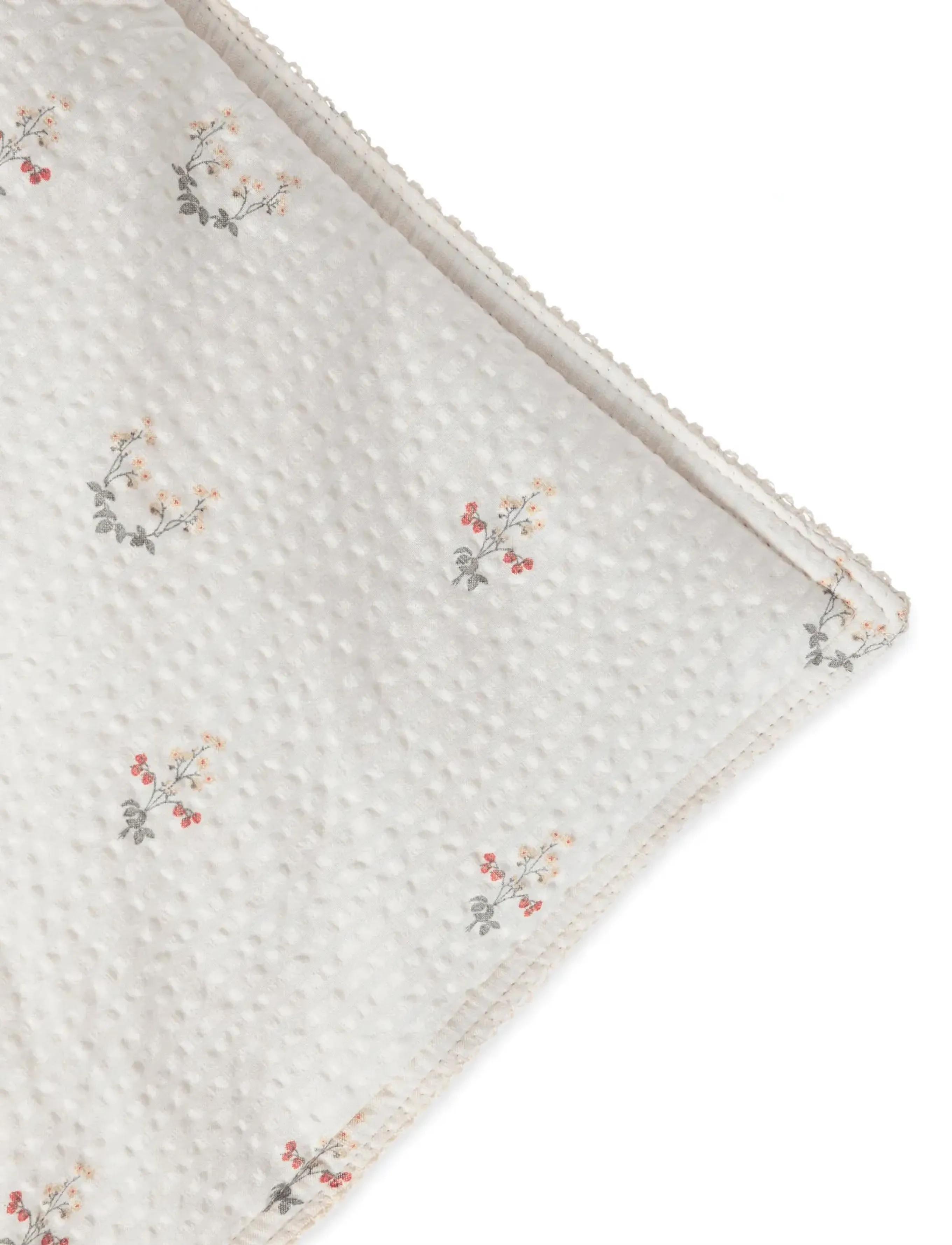 Garbo&Friends - La Fraise Seersucker Filled Blanket - snuttefiltar - la fraise - 3
