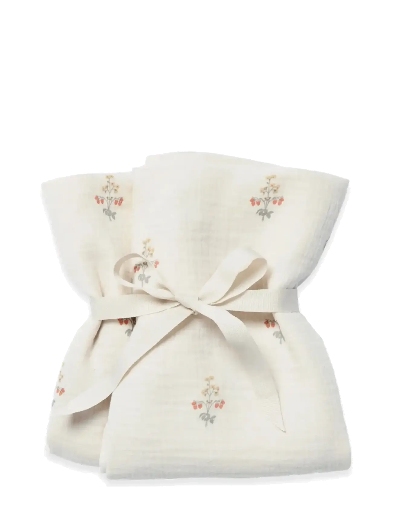 Garbo&Friends Muslin Blanket 2 pcs, 60x60 cm, La Fraise - Inspiration - LA FRAISE / cream
