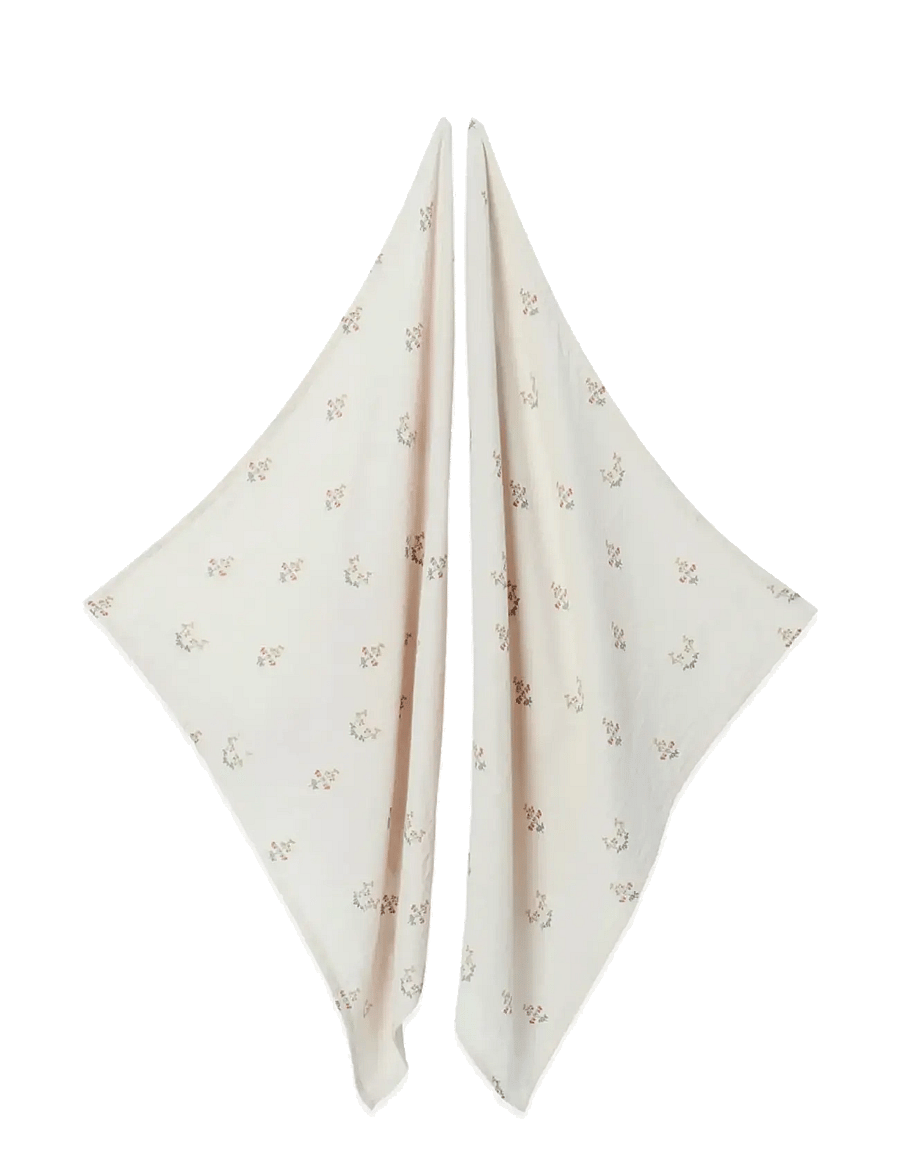 Garbo&Friends - Muslin Blanket 2 pcs, 60x60 cm, La Fraise - la fraise - 2