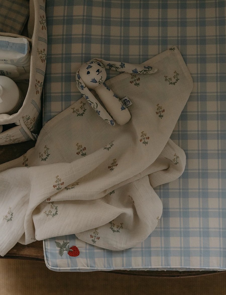 Garbo&Friends - Muslin Blanket 2 pcs, 60x60 cm, La Fraise - la fraise - 3